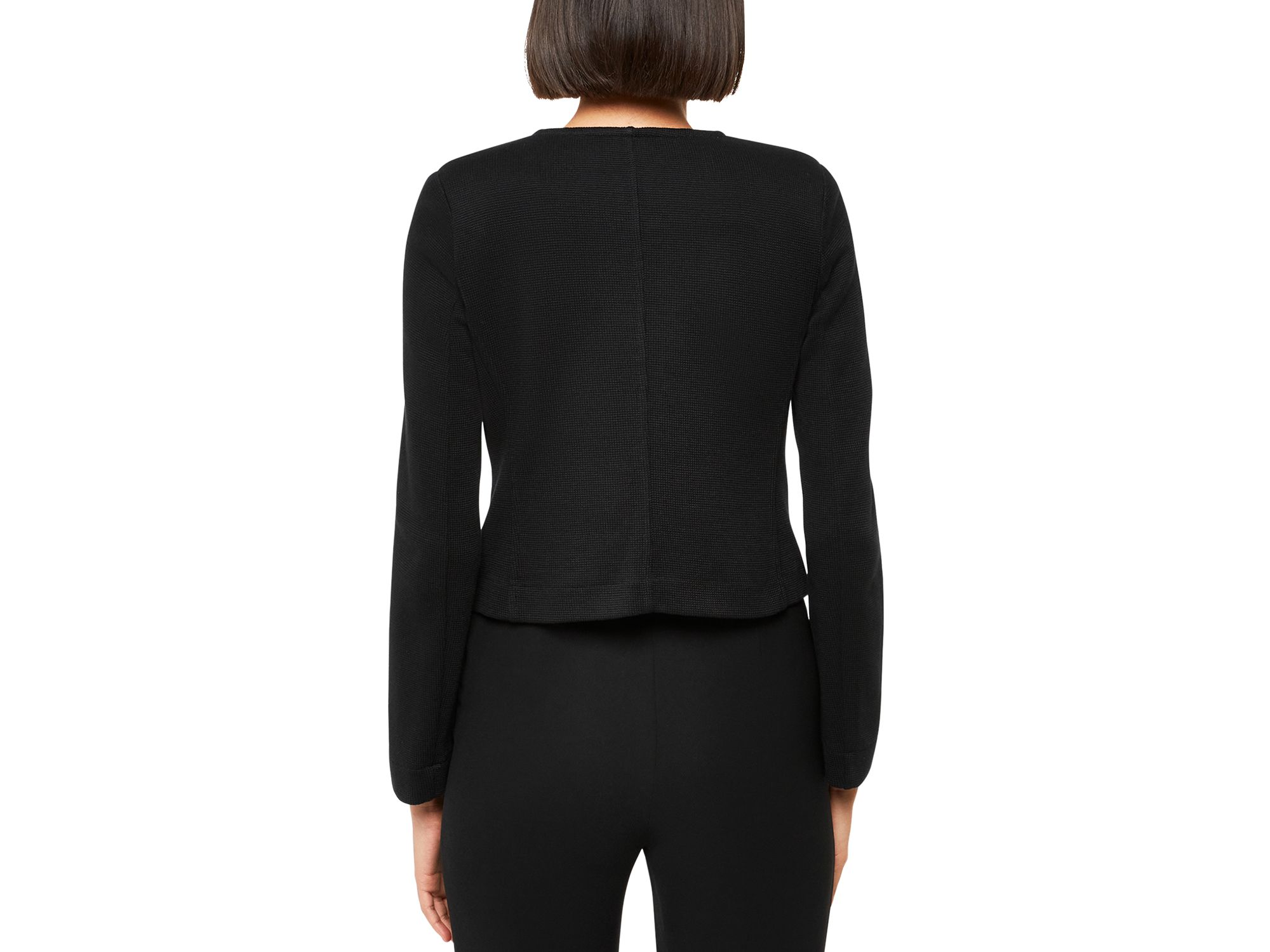 Collarless Jersey Jacket — Image 3