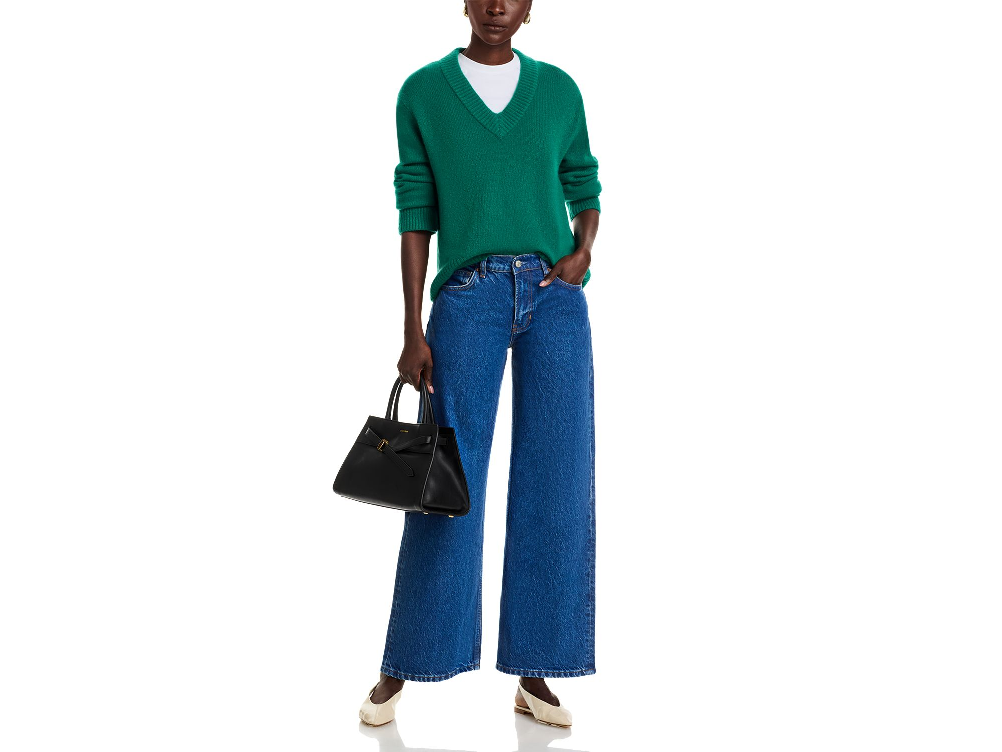 100% Cashmere New V Neck Sweater - Exclusive — Image 7