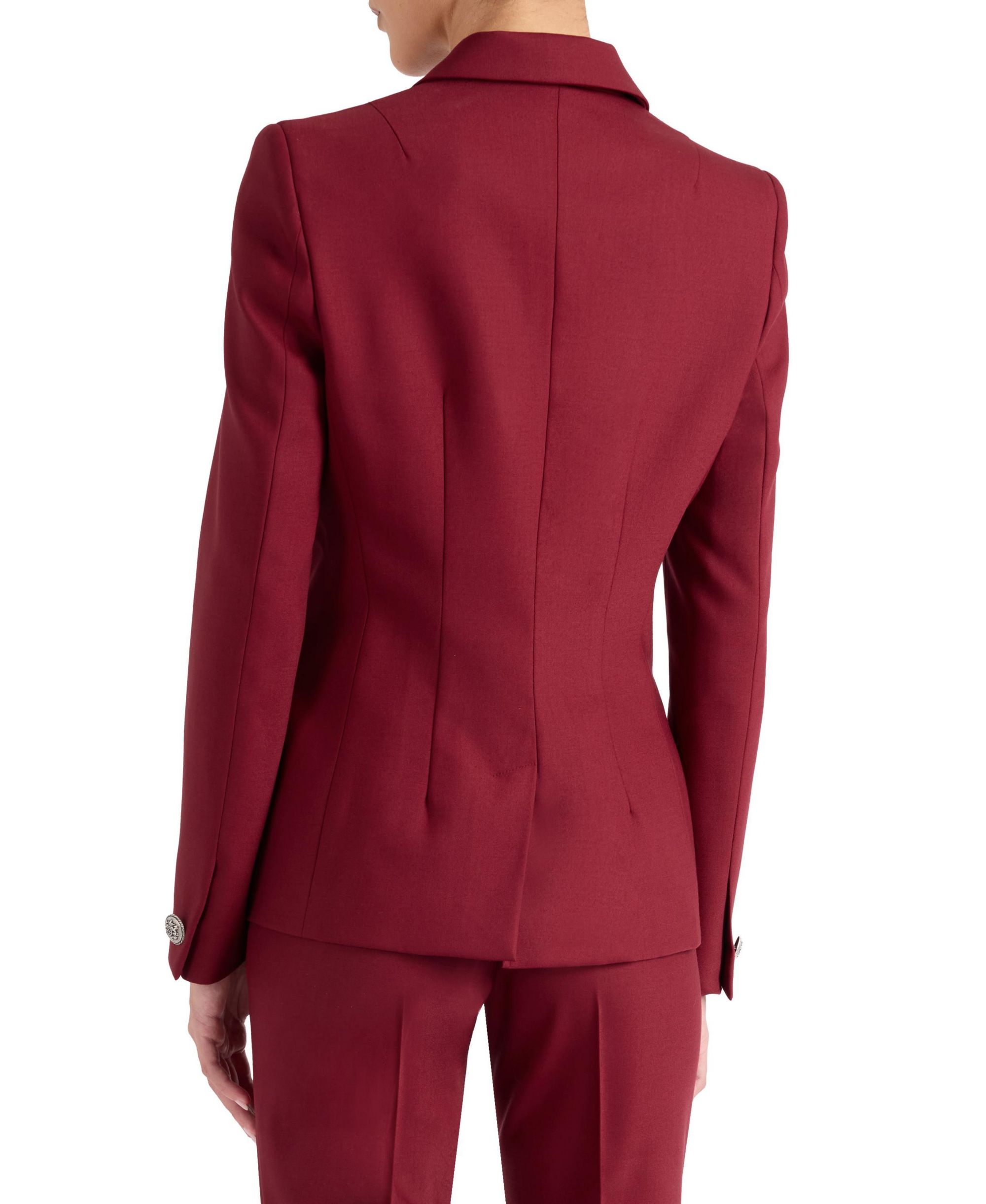 Quinn Double Breasted Jacket in Lightweight Virgin Wool Stretch — Image 3