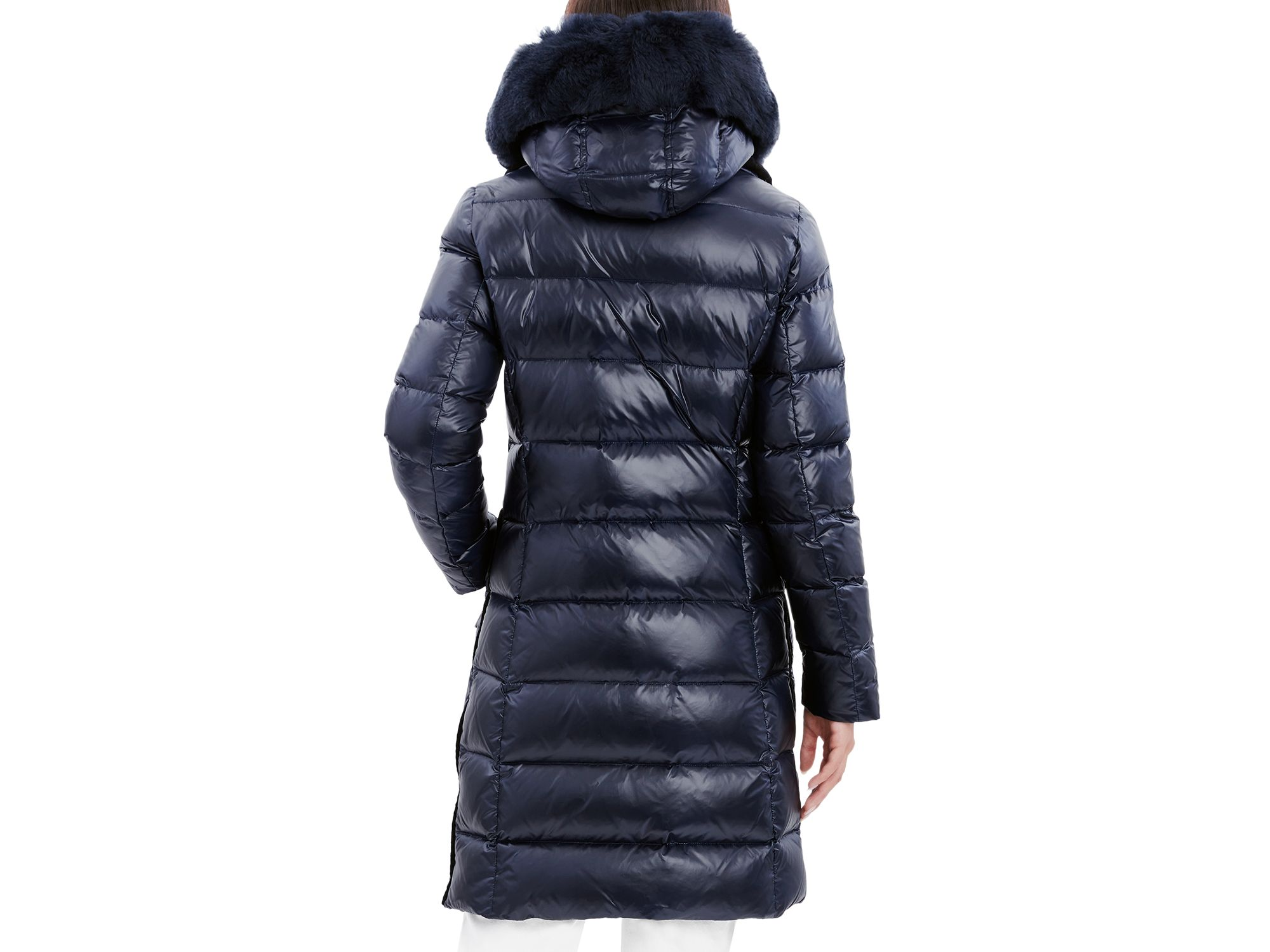 Kat Shearling Trim Down Puffer Coat — Image 4