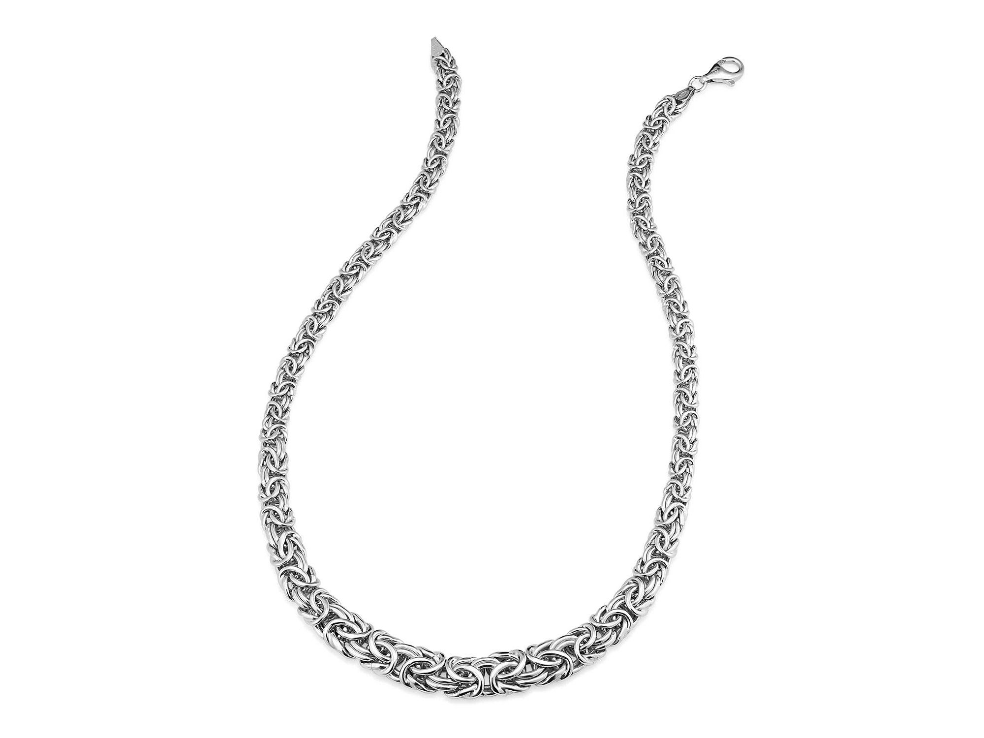 Sterling Byzantine Artisan Graduated Necklace, 17" — Image 6