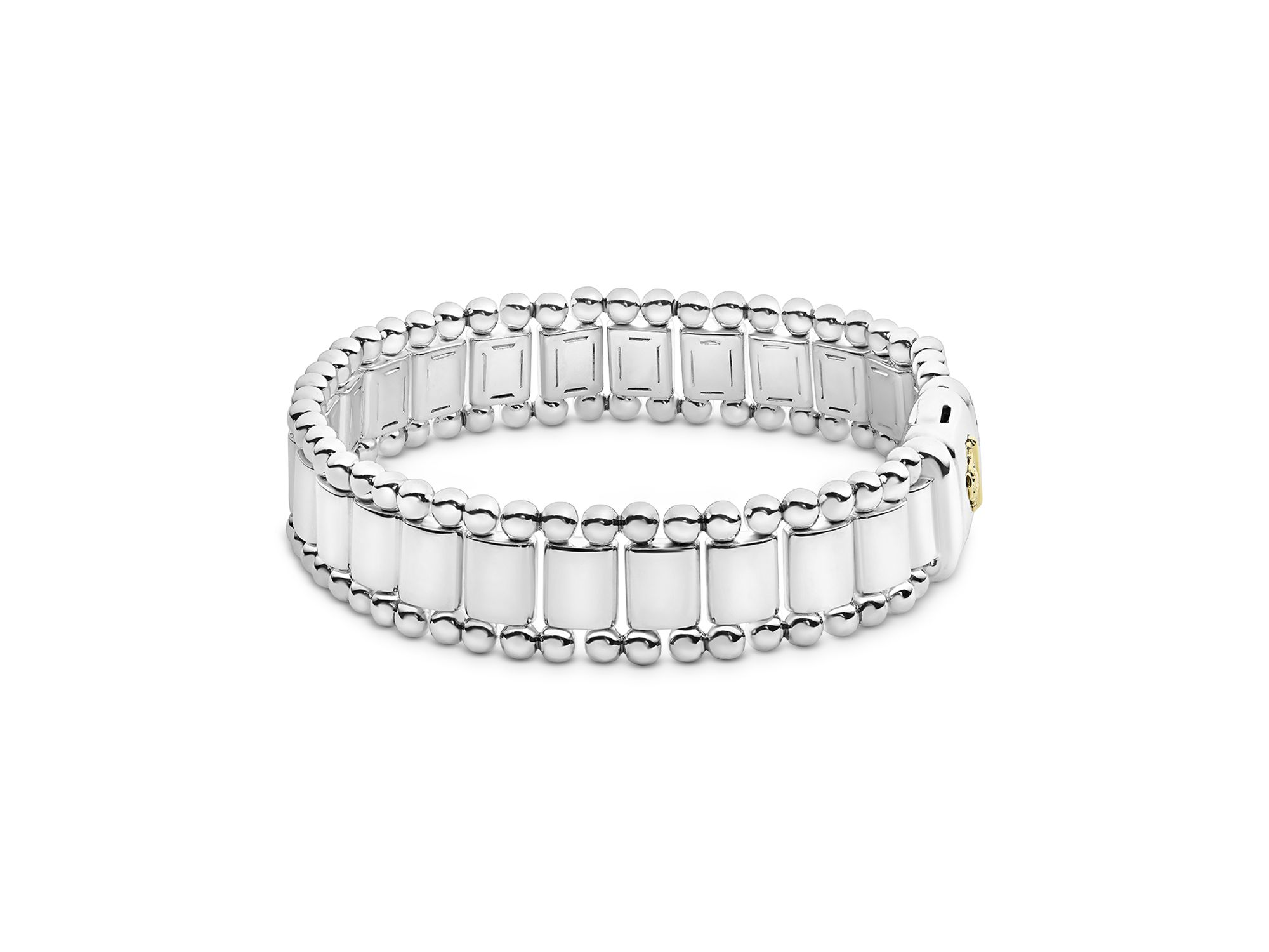 Men's 18K Yellow Gold & Sterling Anthem Link Bracelet — Image 4