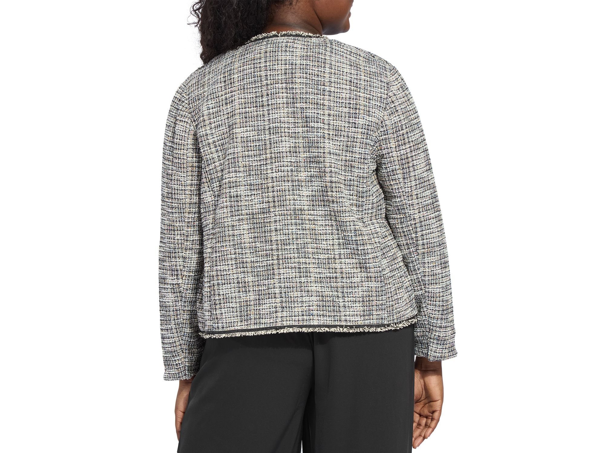 Charlotte Collarless Tweed Jacket — Image 3