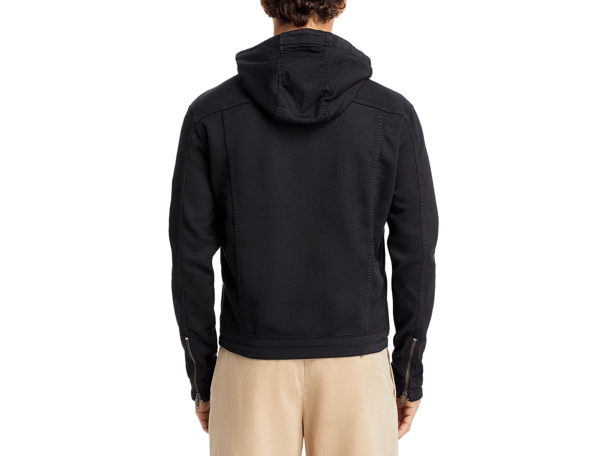 Hooded Zip-Front Knit Jacket — Image 5