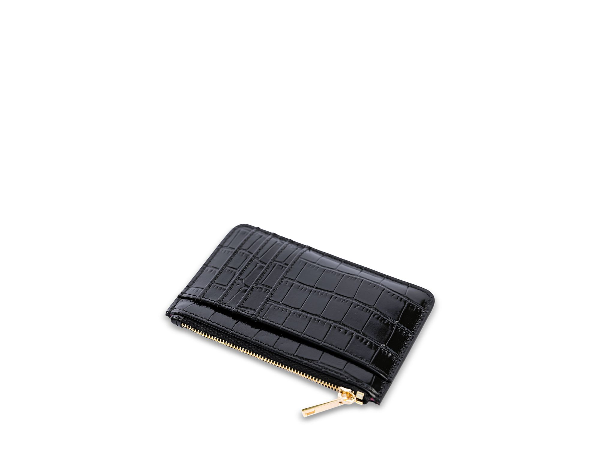 Carrie Croc Embossed Leather Card Holder — Image 4