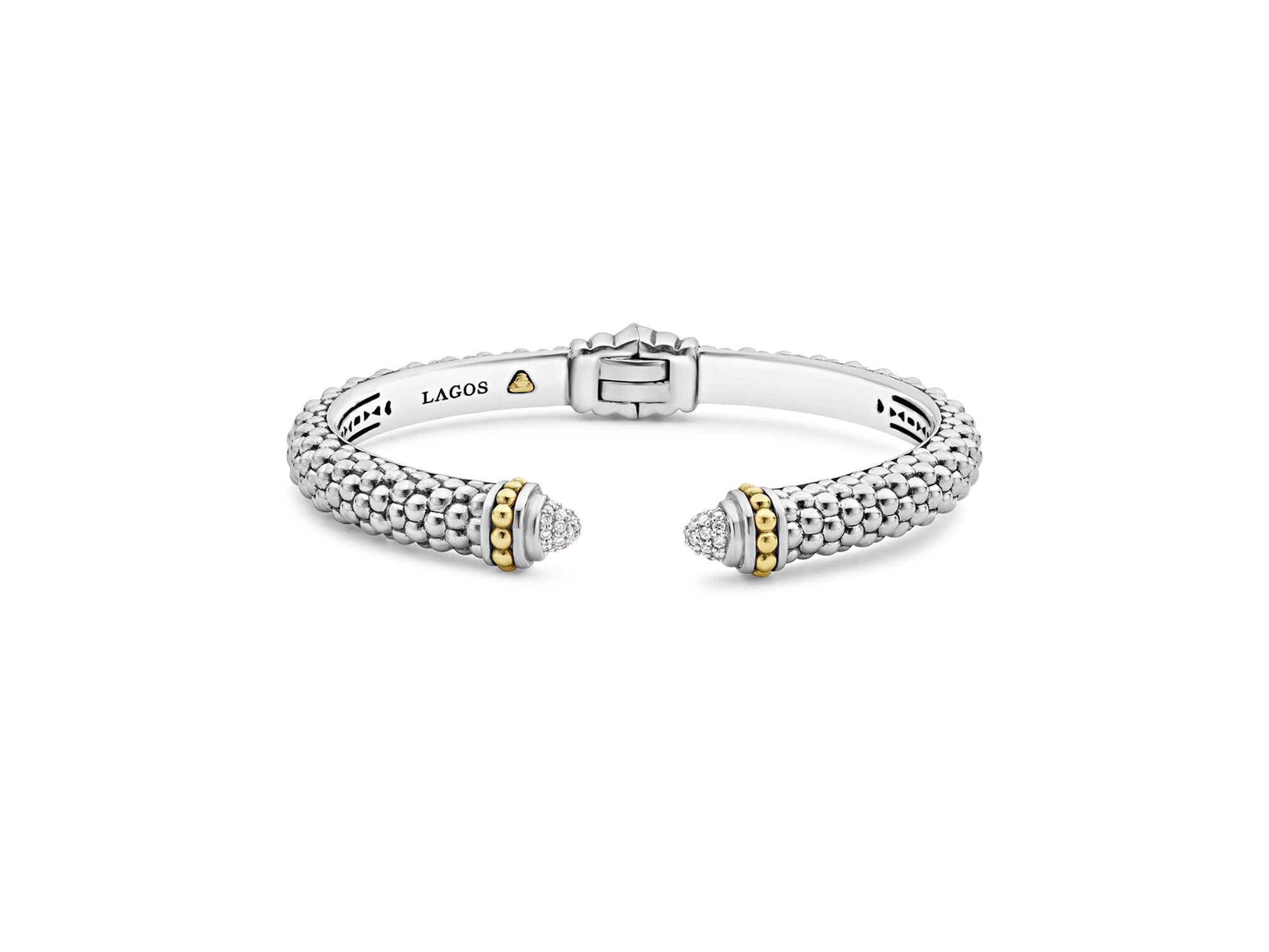 18K Gold and Sterling Silver Rittenhouse Gemstone Cuffs, 8mm — Image 6