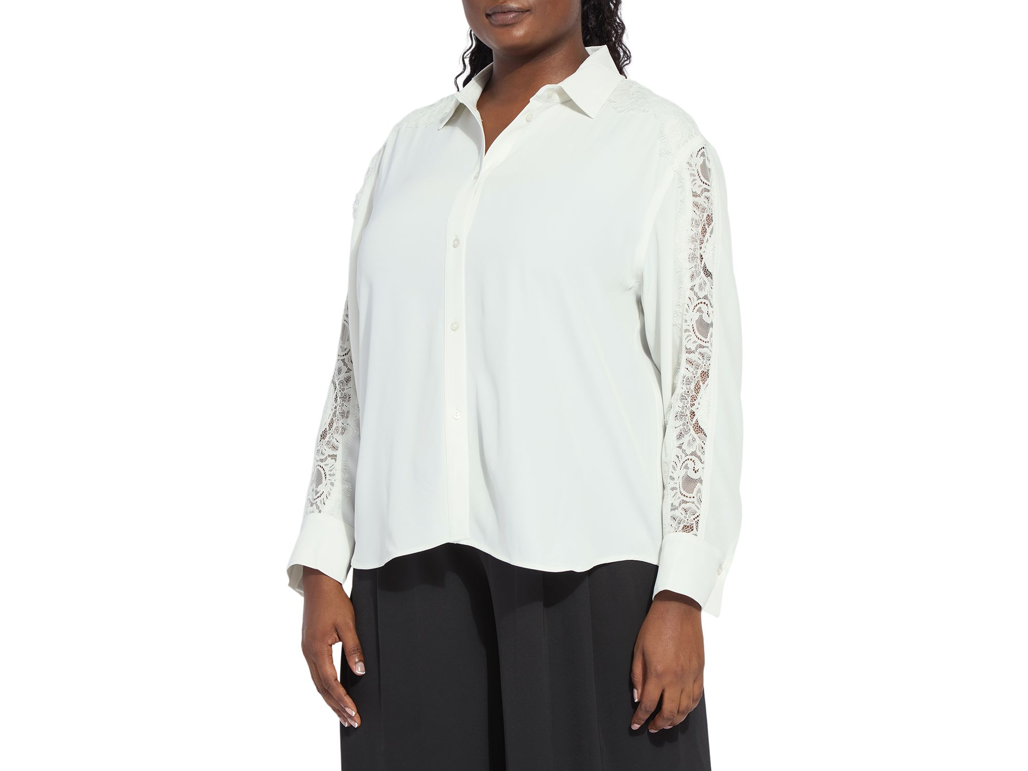 Natasha Lace Trim Shirt — Image 3