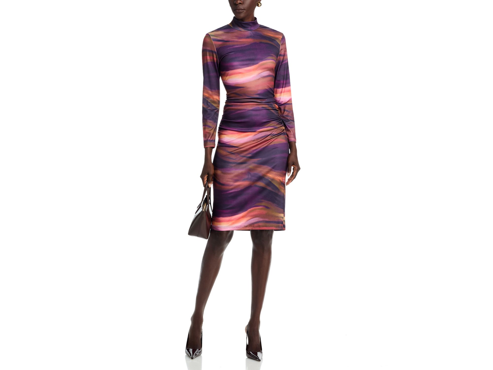 Mock Neck Jersey Dress — Image 3