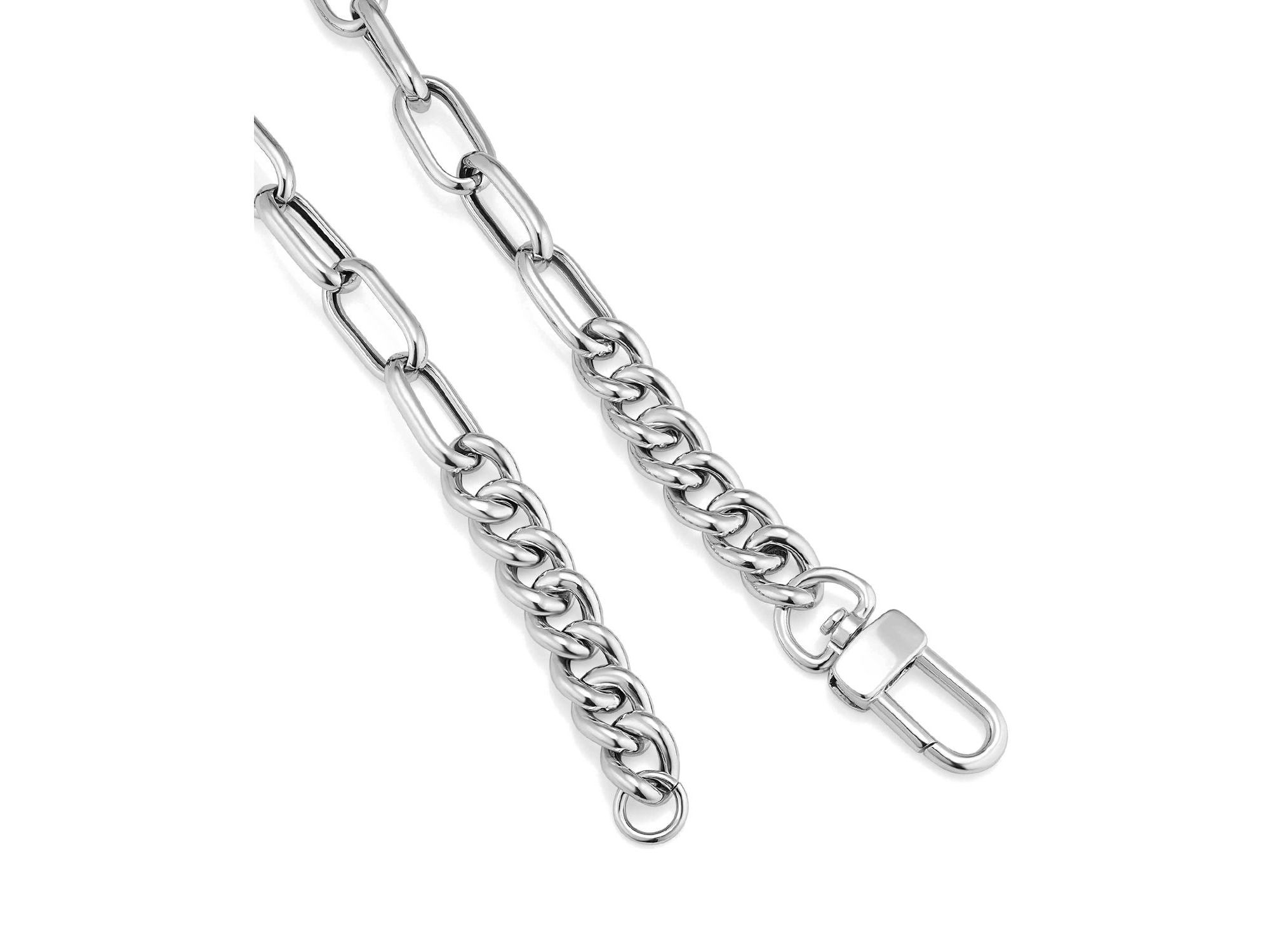 Sterling Curb Clip Link Connector Clasp Bracelet — Image 5
