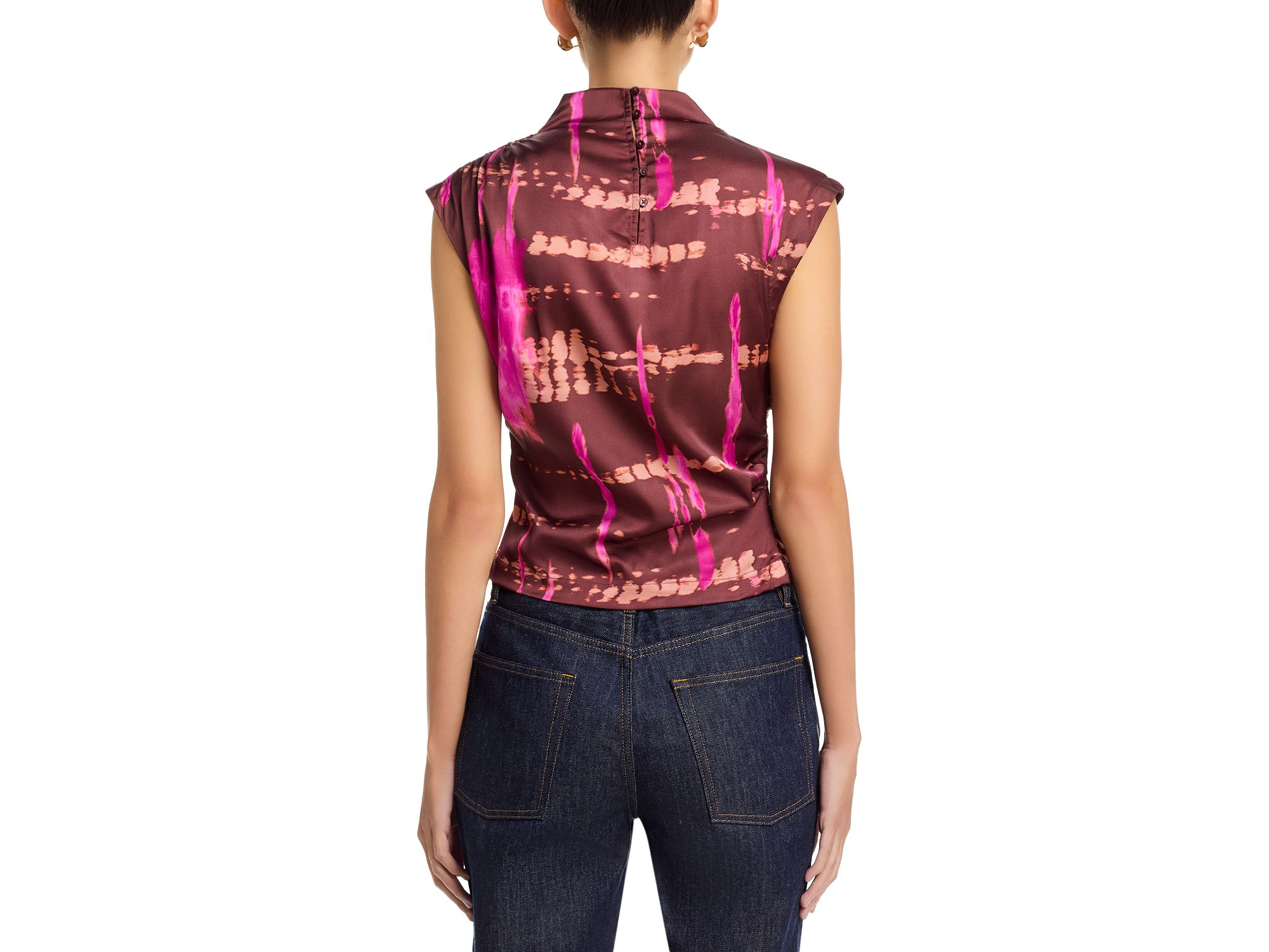 Avery Satin Print Top — Image 3