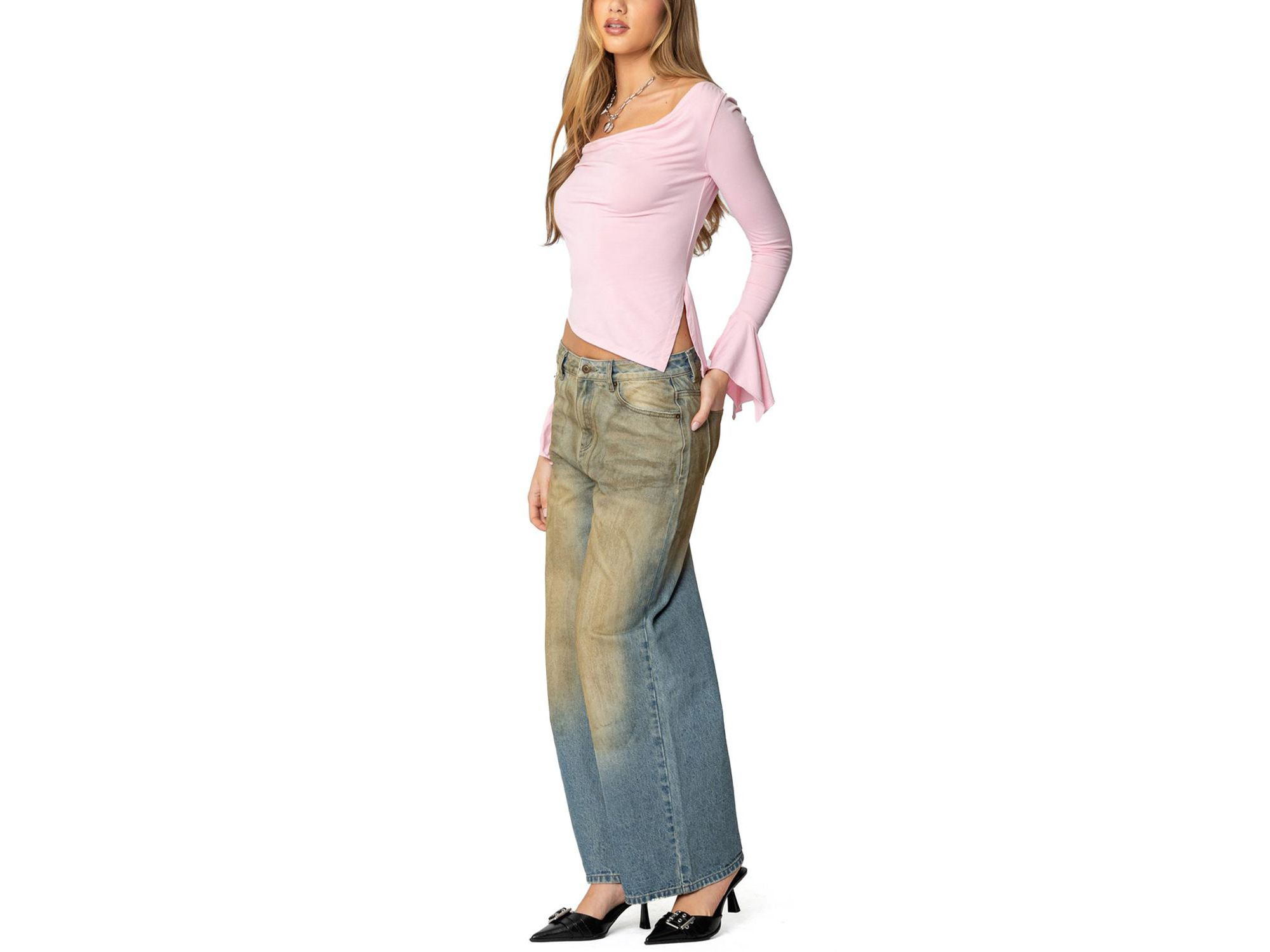 Rayna Cowl Neck Asymmetric Top — Image 3