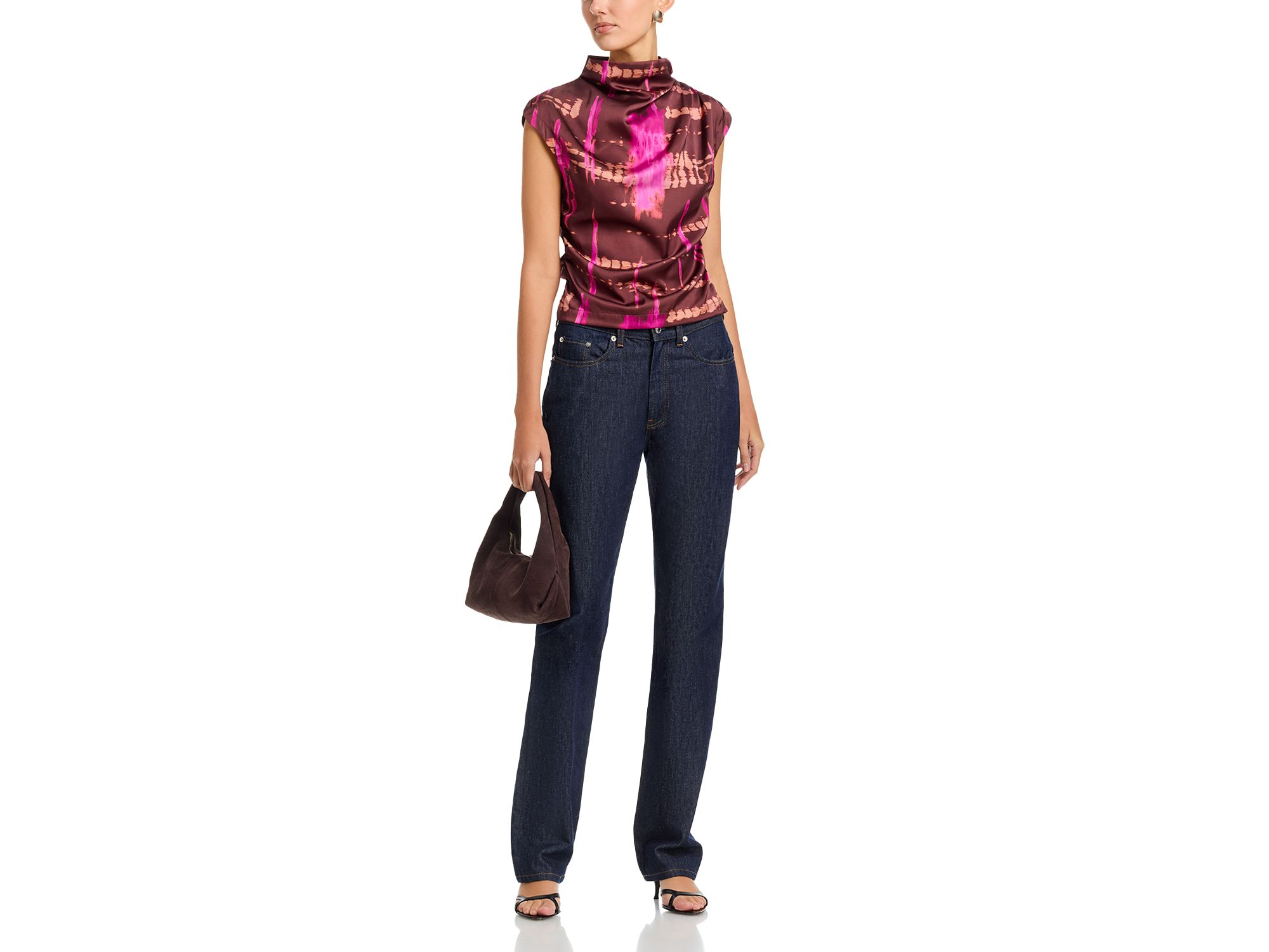 Avery Satin Print Top — Image 4