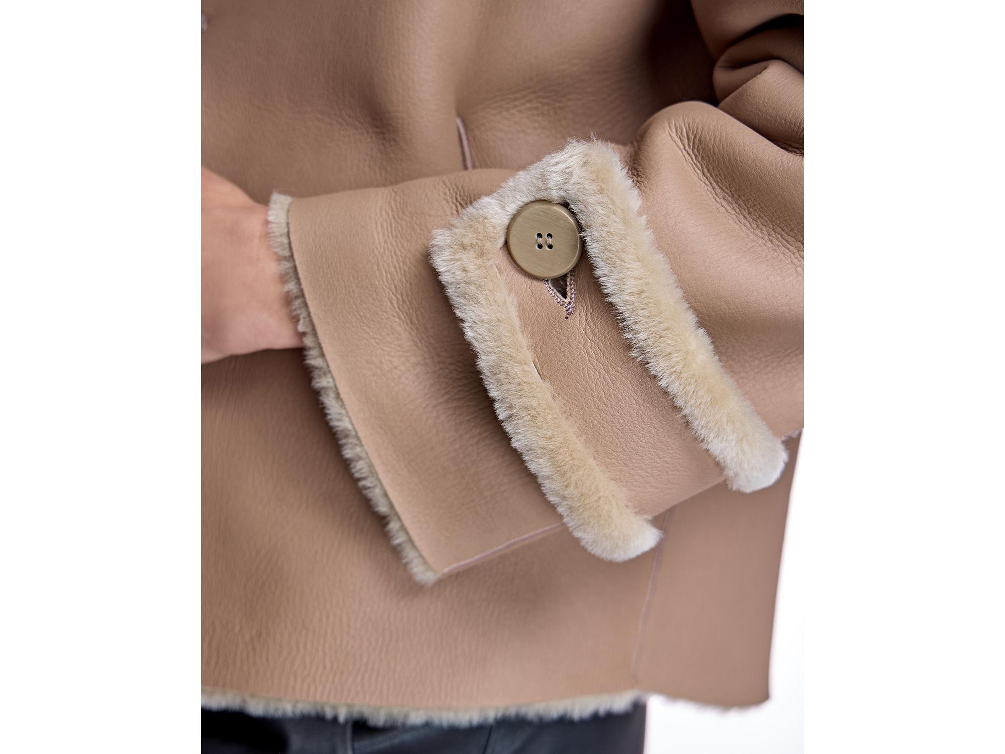 Reversible Shearling Jacket — Image 3