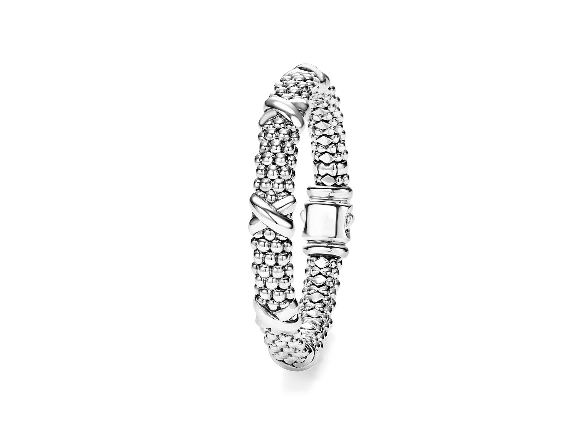 Signature Sterling X Station Caviar Bracelet — Image 5