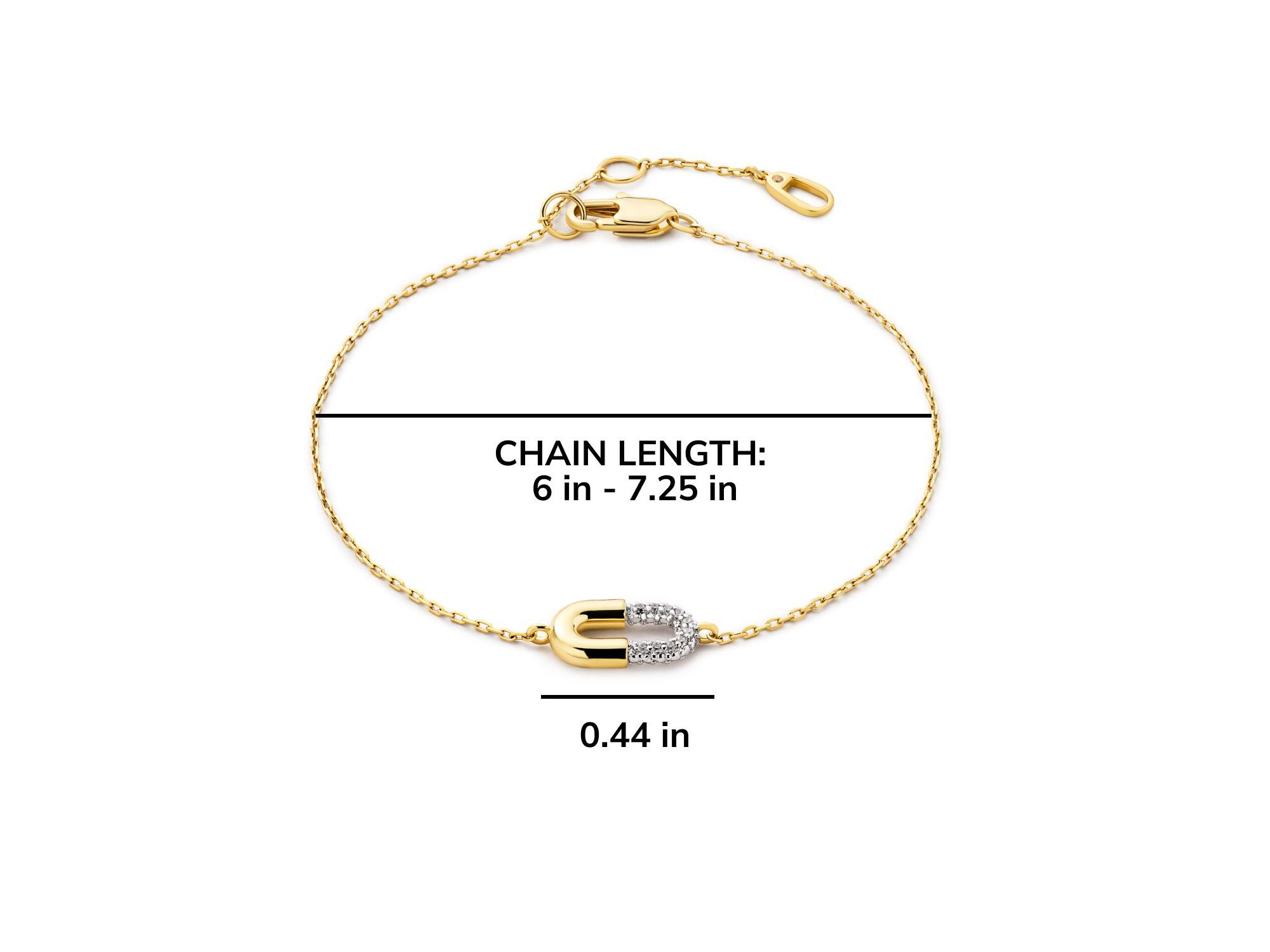 Micropave Gold Charm Blake Bracelet — Image 5