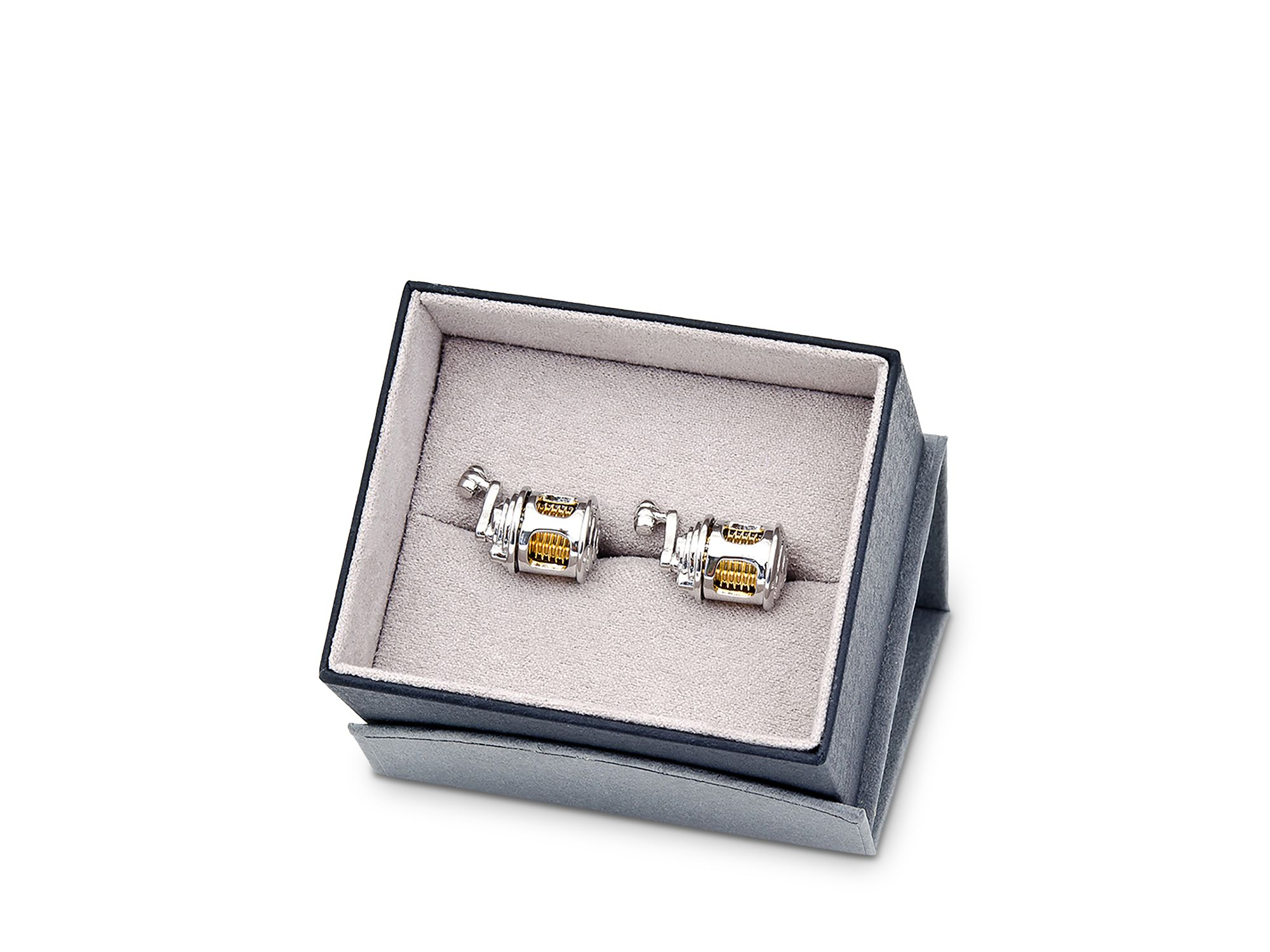 Two Tone Fishing Reel Cufflinks — Image 3