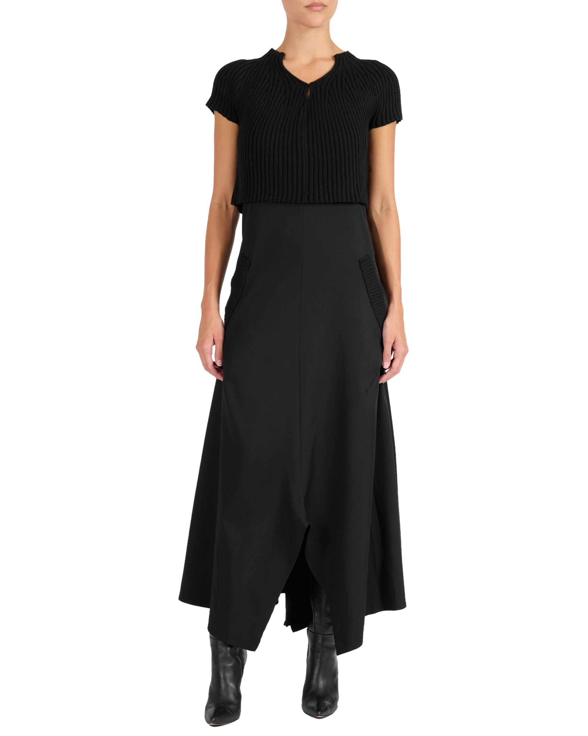 Johanna Mix Media Cap Sleeve Midi Dress — Image 5