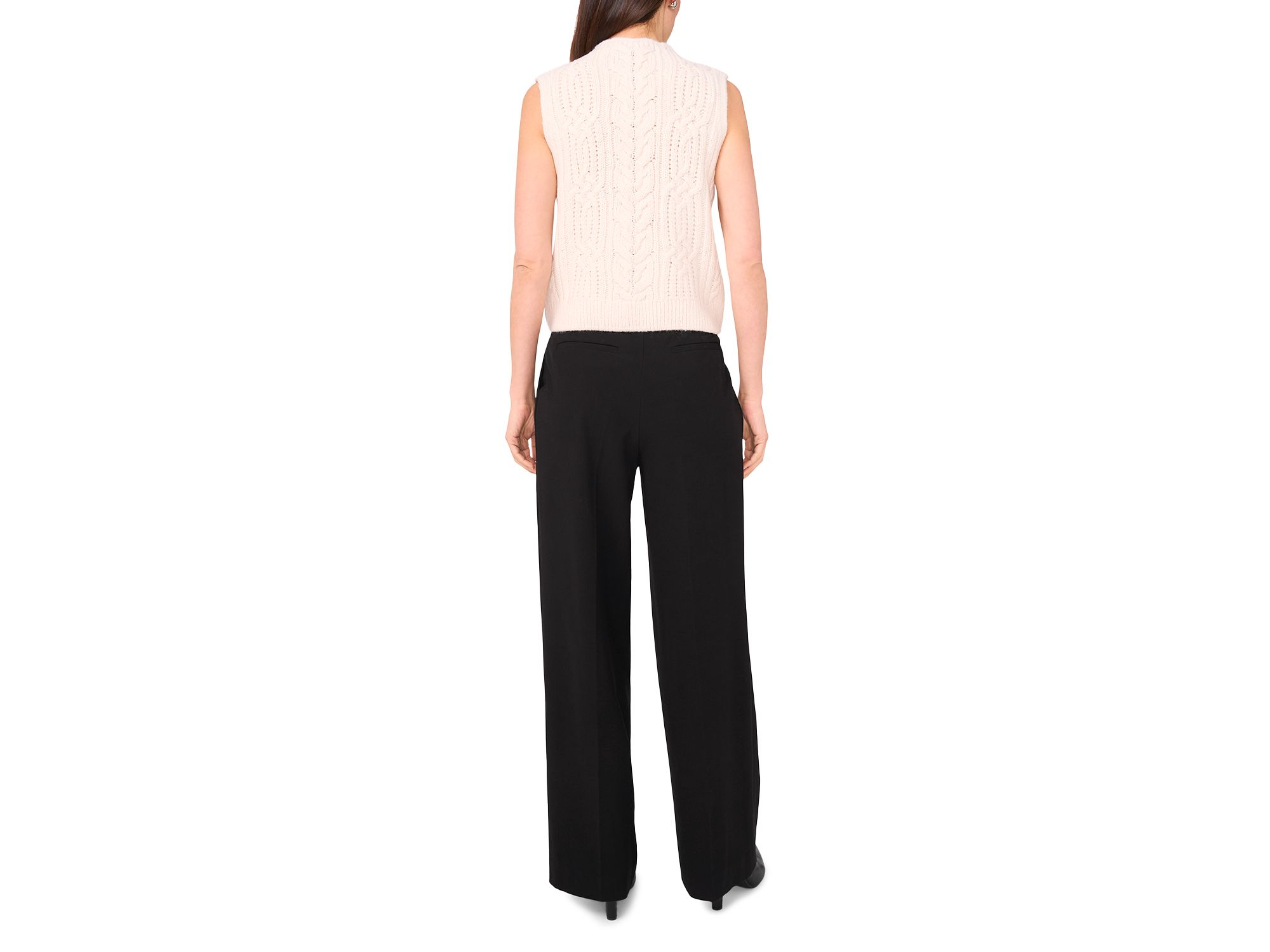 Mixed Cable Funnel Neck Sweater — Image 4