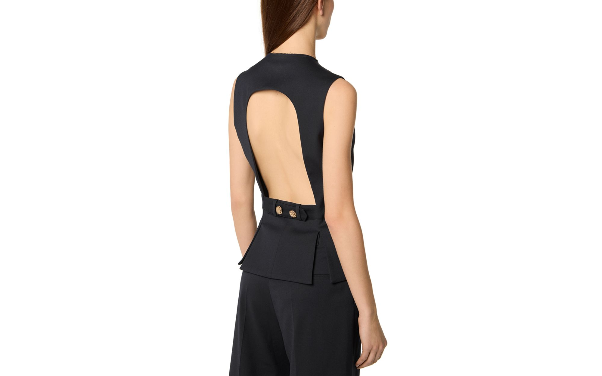 Fitted Sleeveless Blazer — Image 5