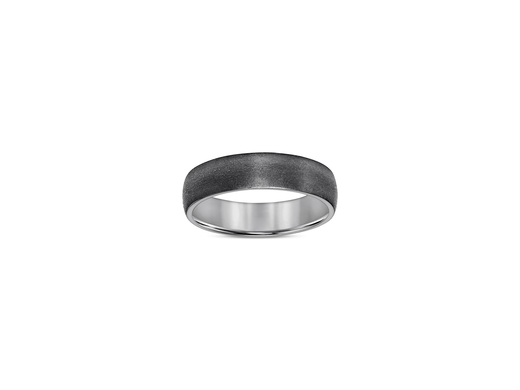 Men's Brush Finish Band in Gray Tantalum — Image 3