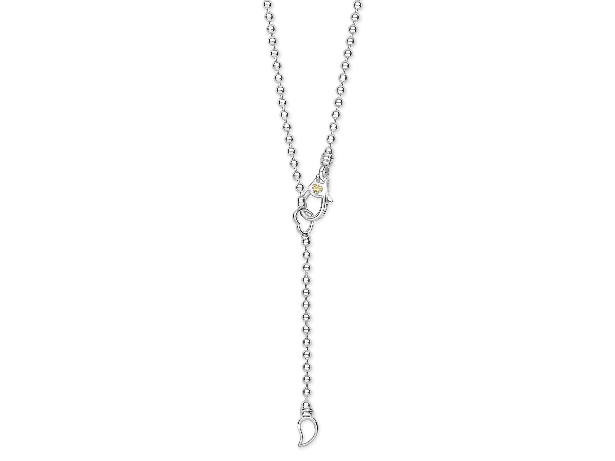 18K Yellow Gold & Sterling Caviar Lux Diamond Clip Pendant Necklace, 16-18" - Exclusive — Image 3