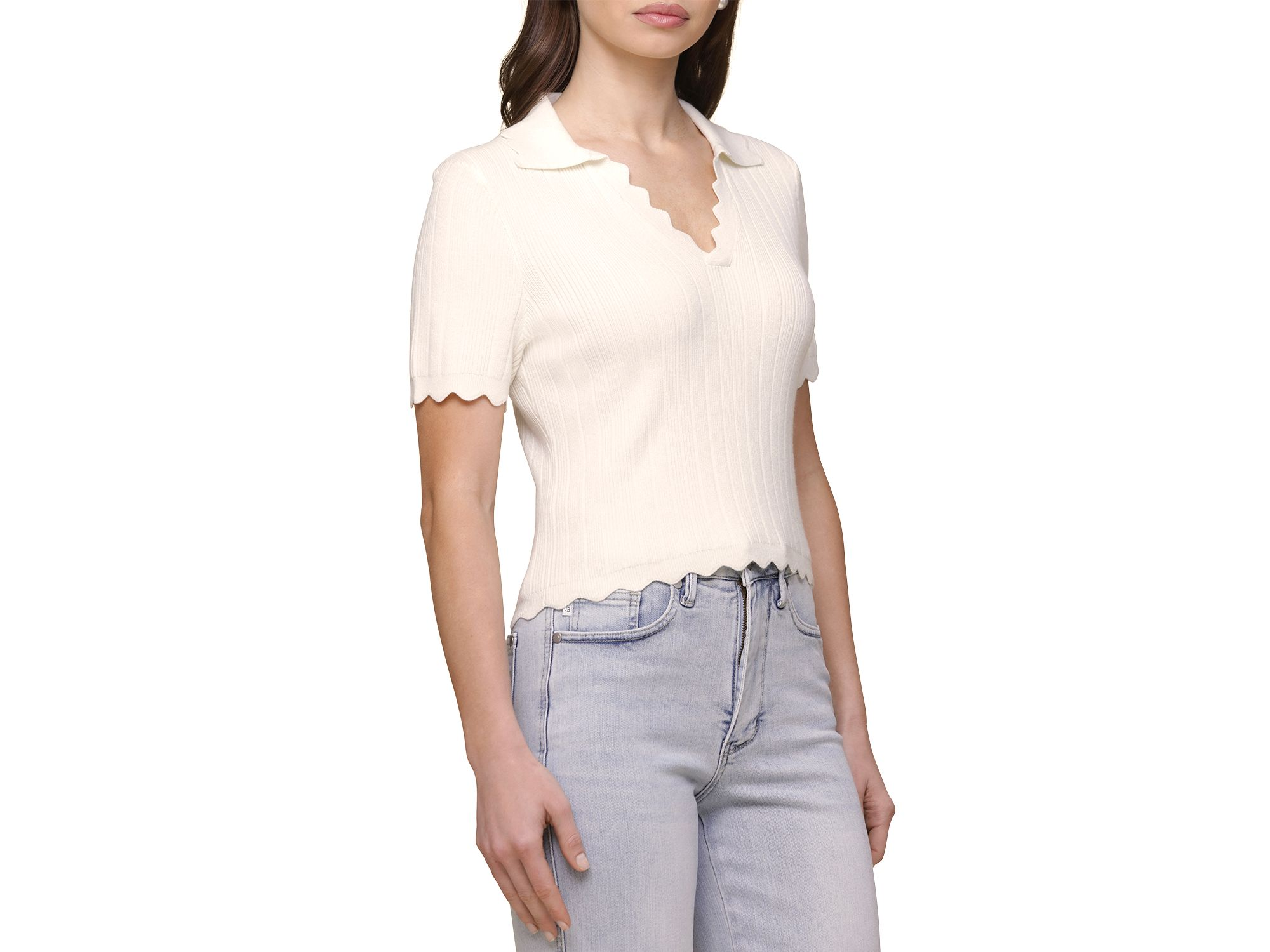 Ribbed Scalloped Edge Top — Image 3