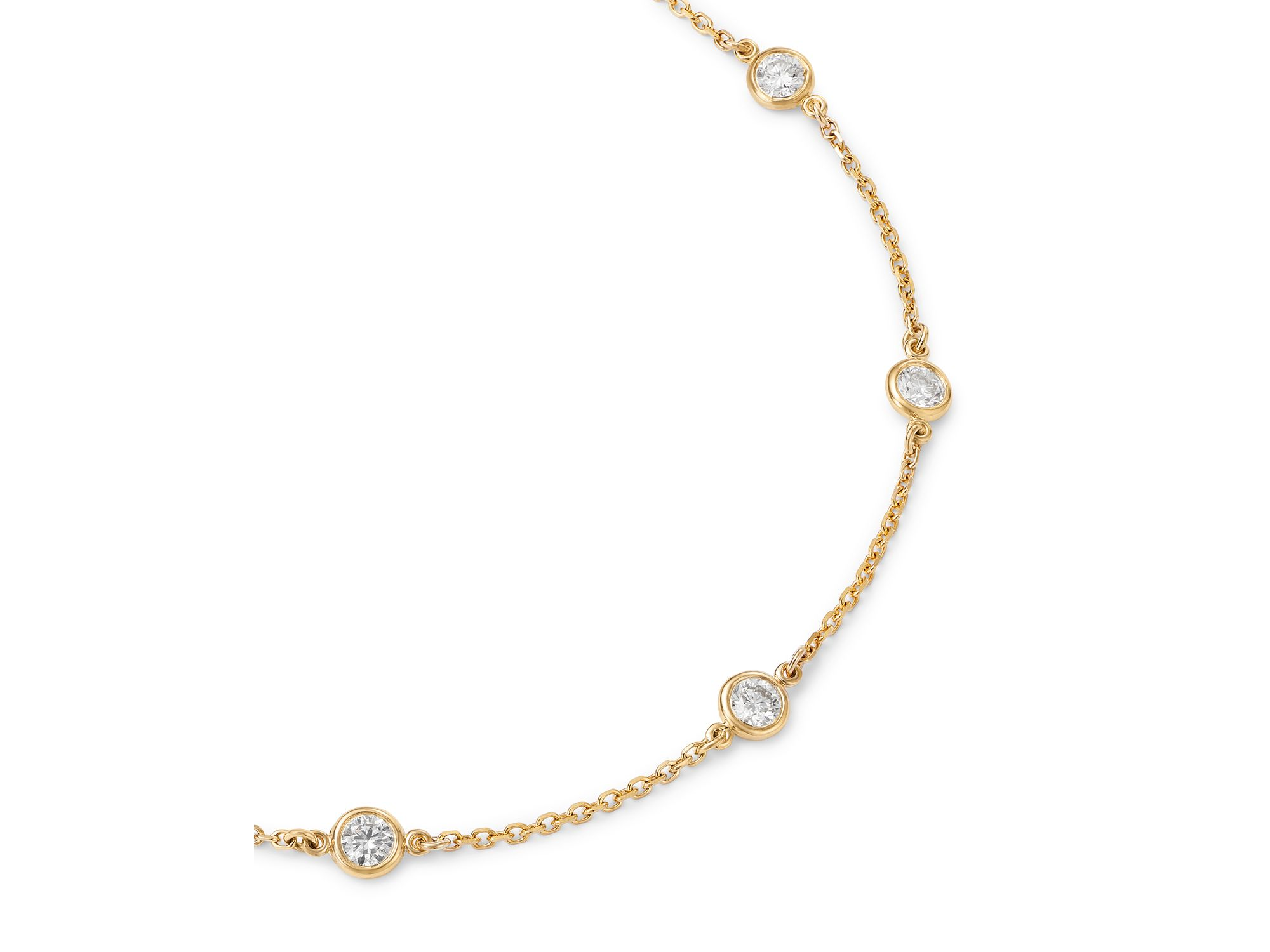 Diamond Bezel Station Bracelet in 14K Yellow Gold, 0.5 tcw — Image 3
