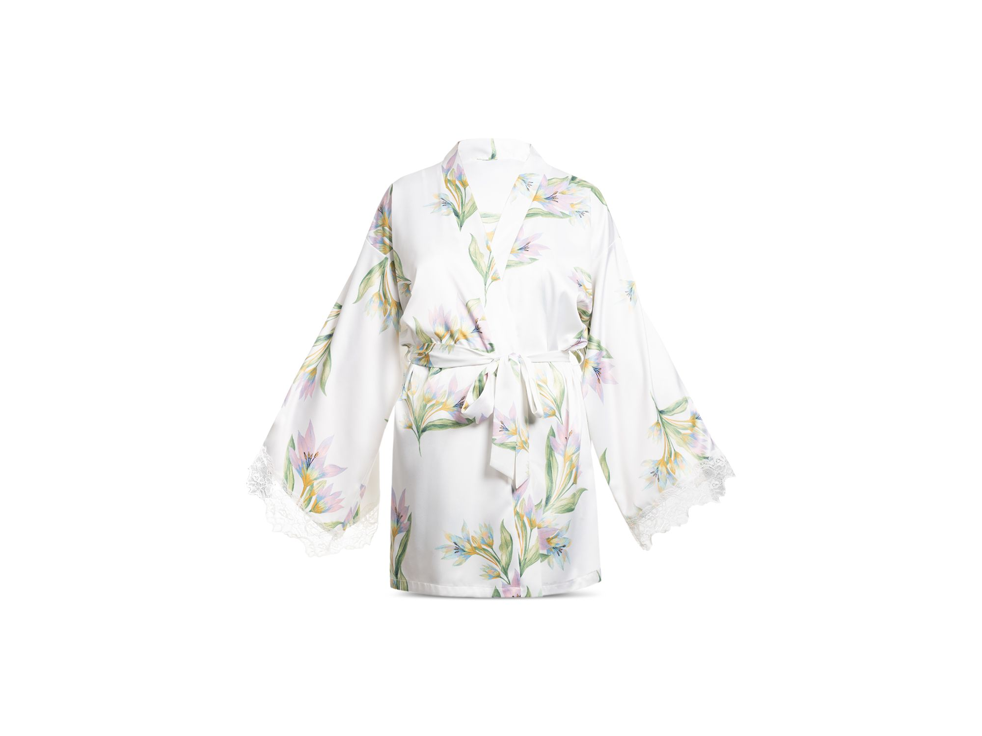 Lace Cuff Wrap Robe — Image 3