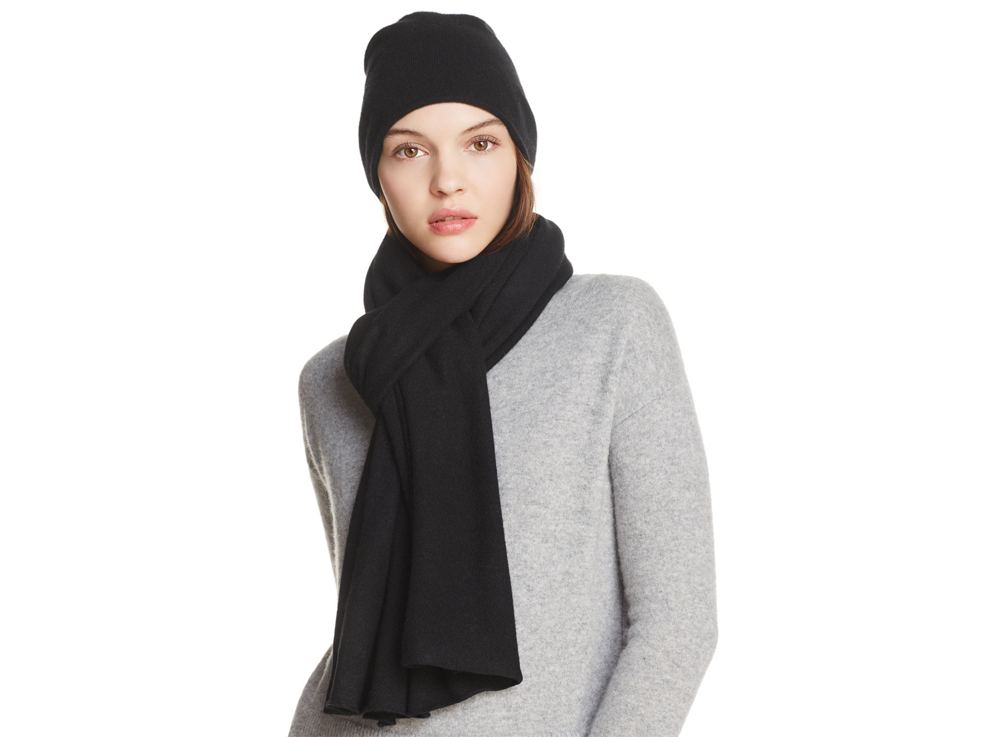Angelina Cashmere Slouch Hat - Exclusive — Image 3