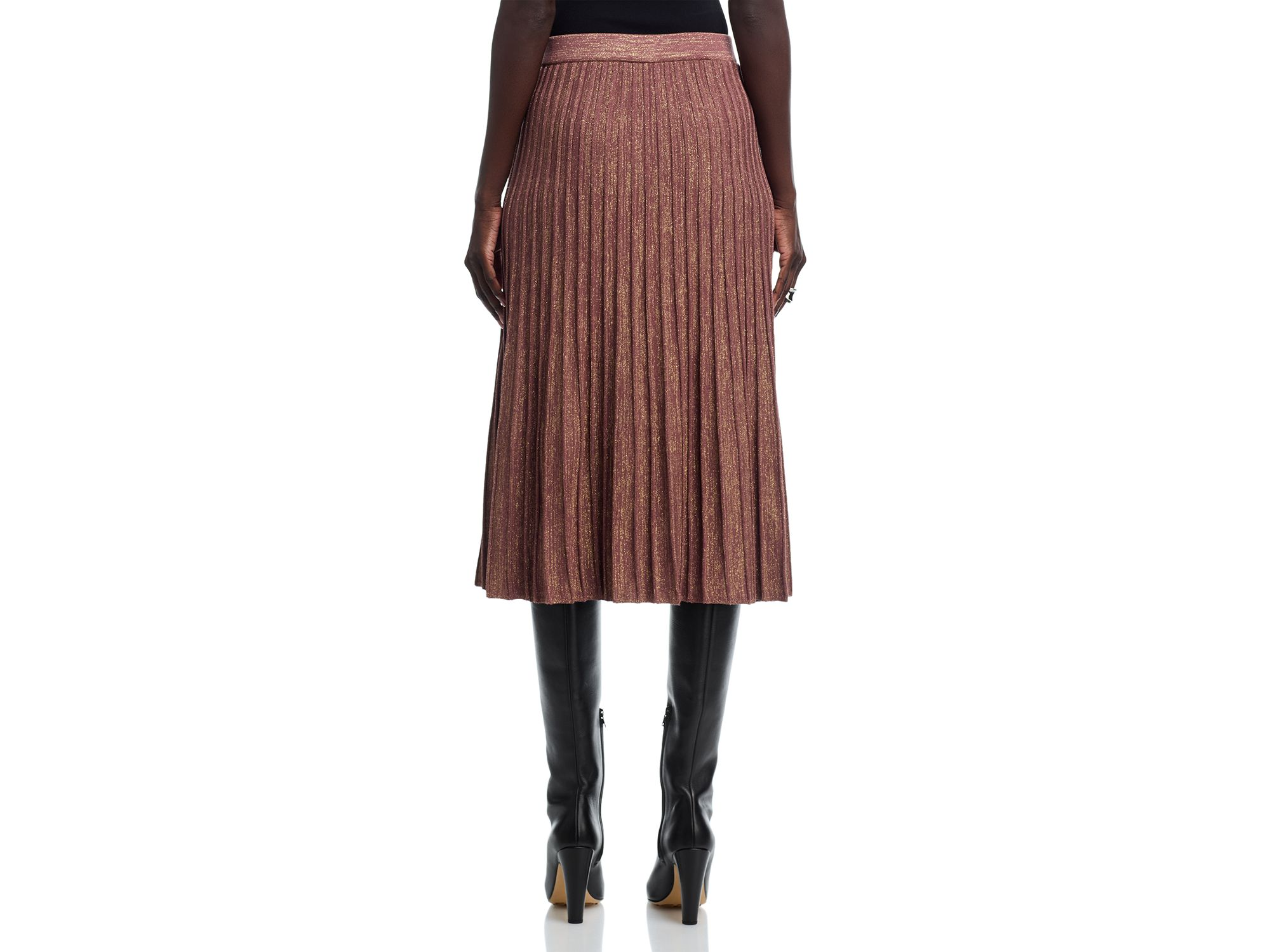 Rib Knit A Line Dress — Image 3