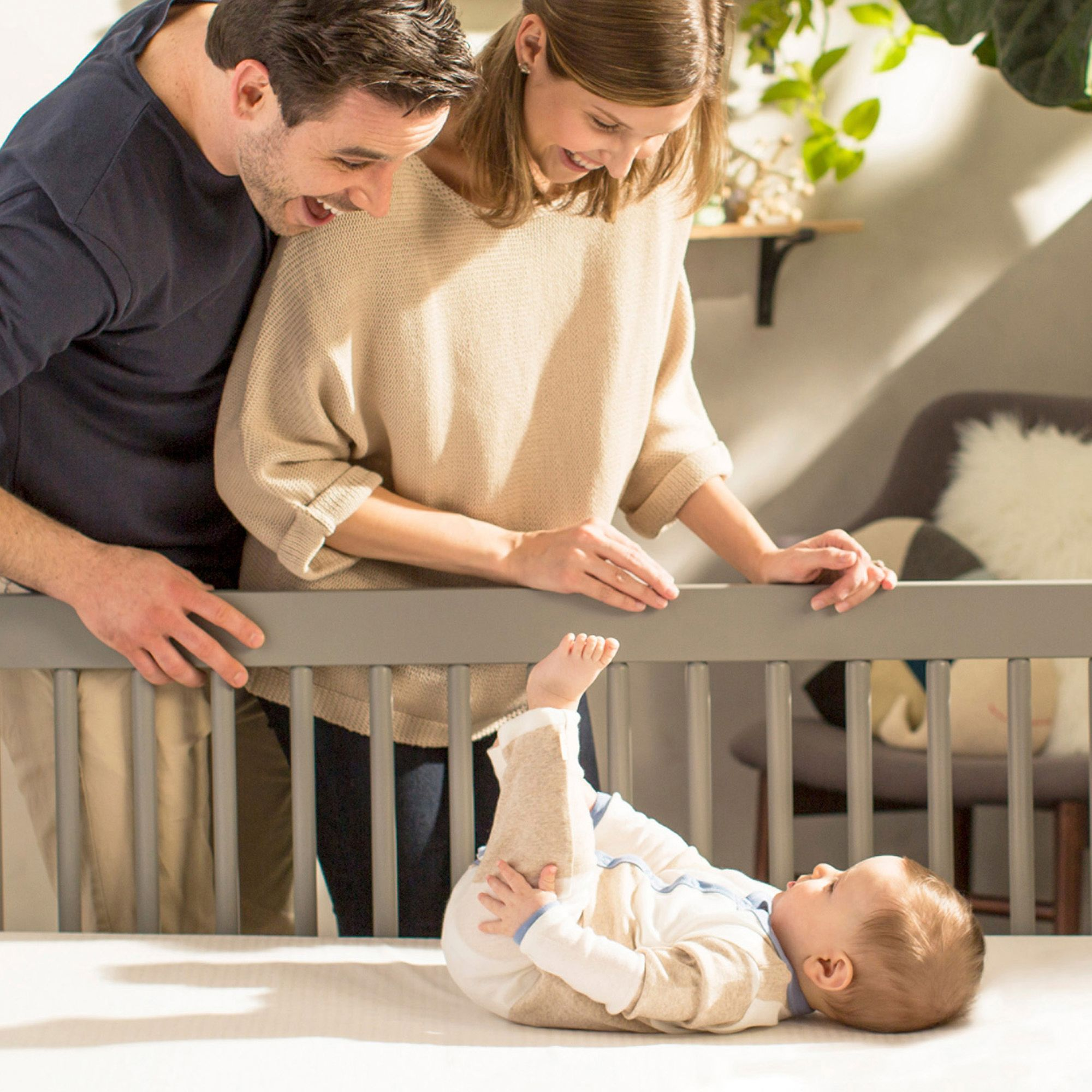 Organic Crib Mattress Classic Lightweight 2-Stage, Baby and Toddler Bed — Image 3
