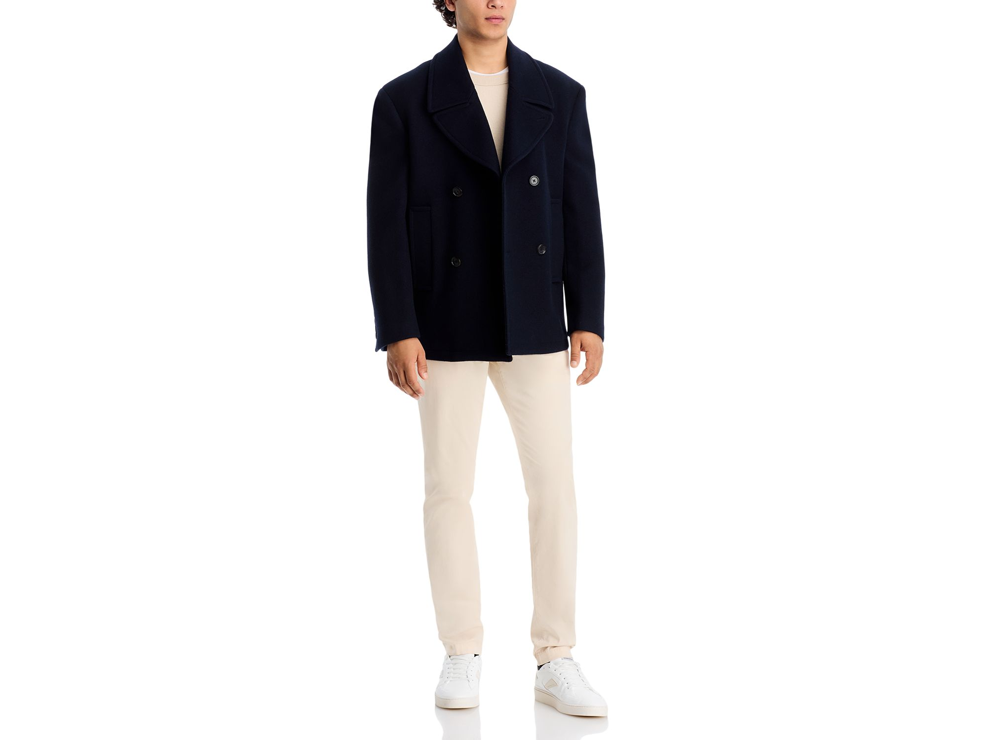 Wool & Cashmere Double Breasted Peacoat — Image 7
