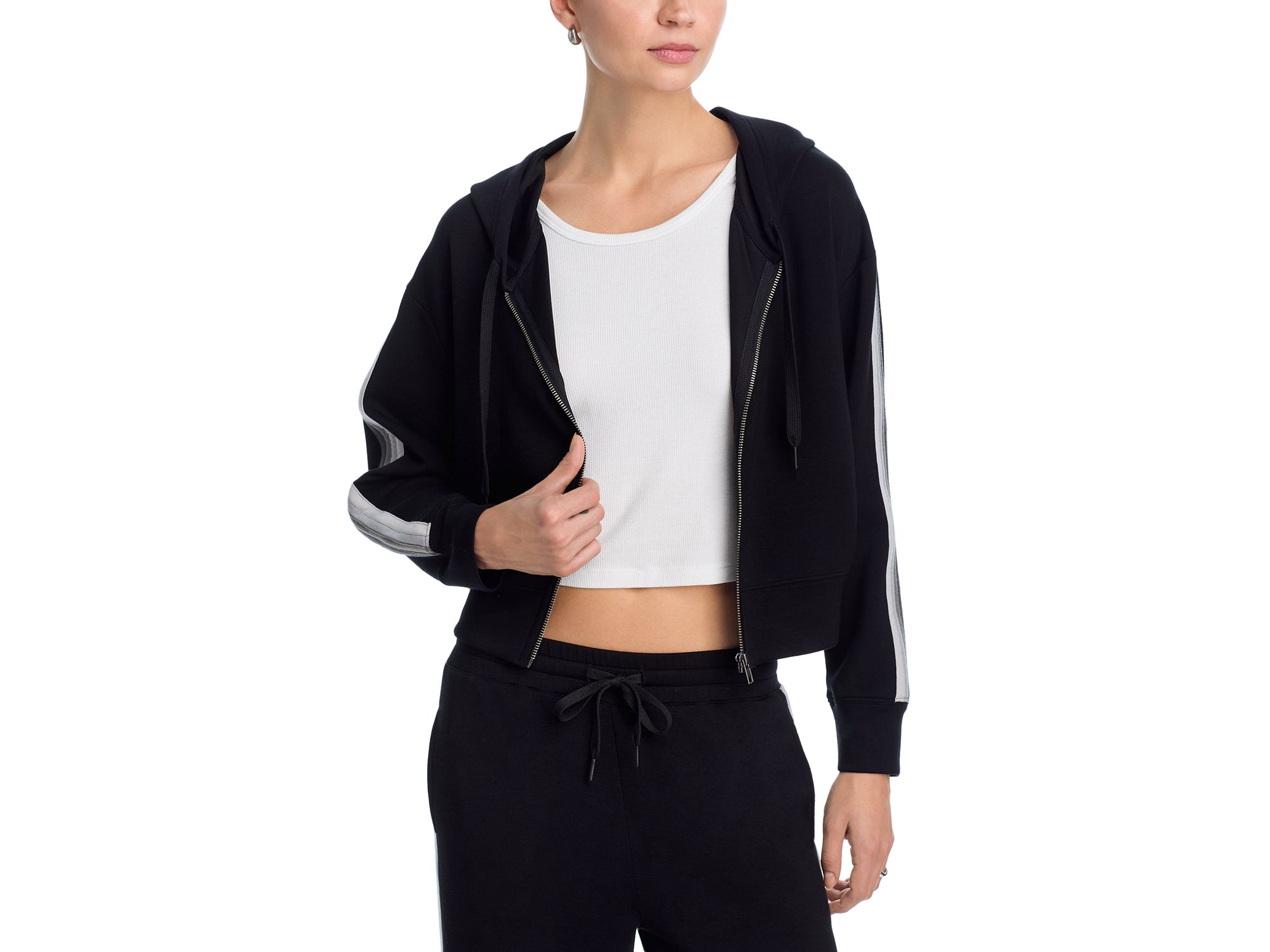Striped Cloud Fleece Zip Up Hoodie & Striped Cloud Fleece Wide Leg Pants — Image 4