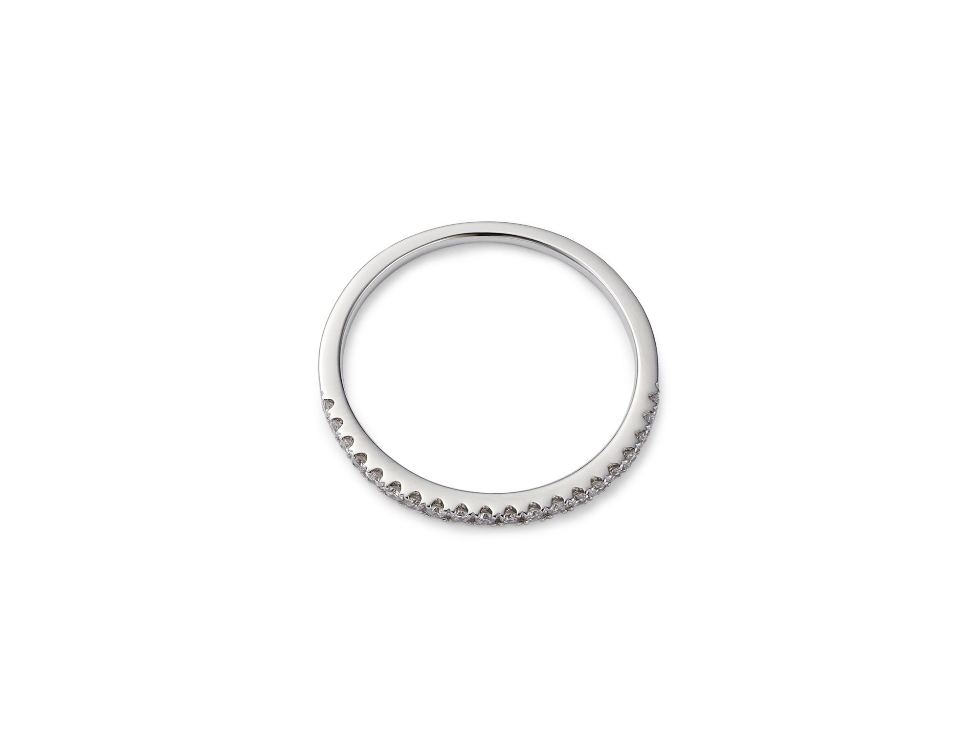 Diamond Micro Pavé Band in 14K White Gold, 0.15 tcw - Exclusive — Image 4