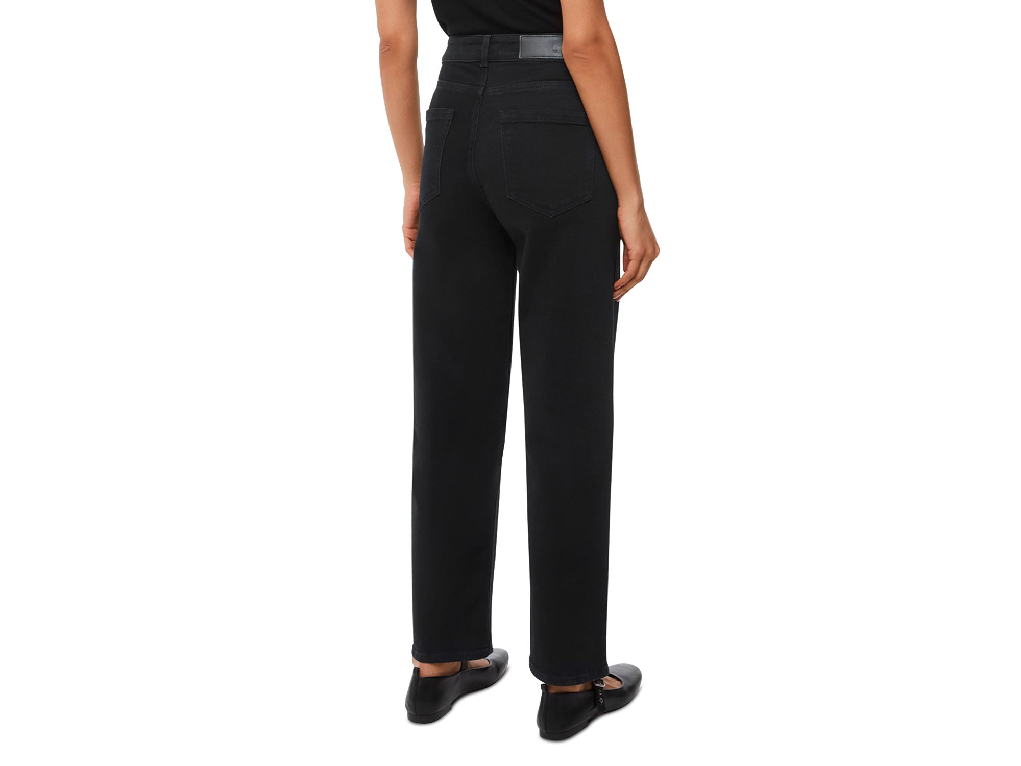 High Waist Barrel Jeans in Black — Image 4