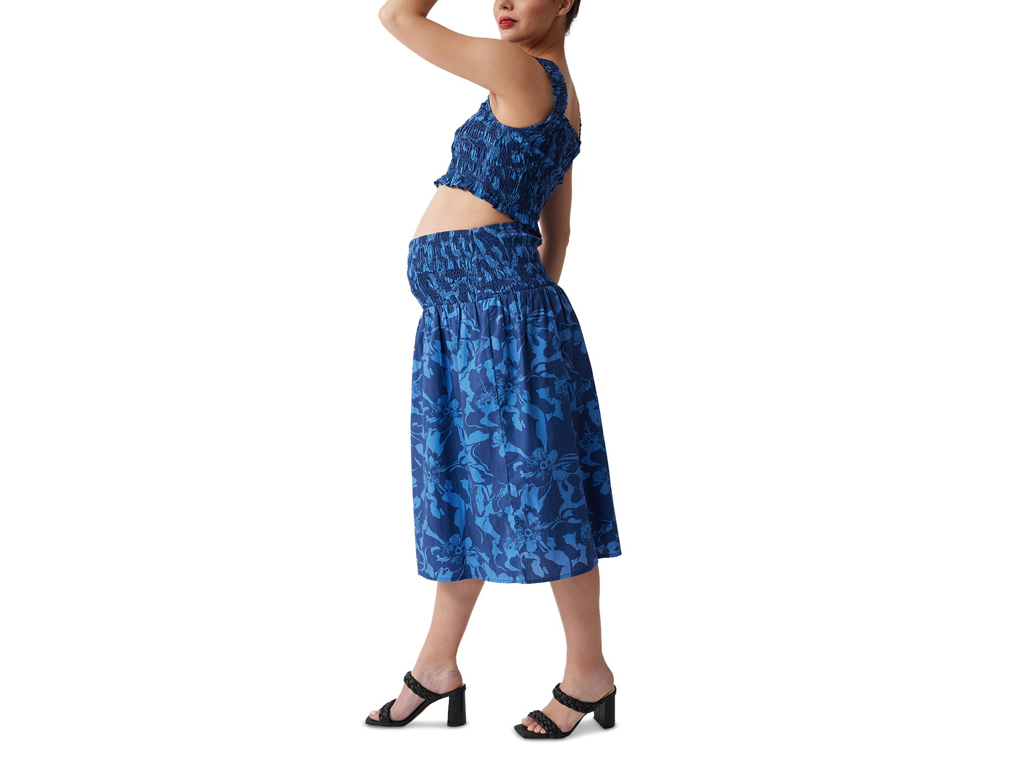 Maternity Poplin Floral Top & Skirt Set — Image 4