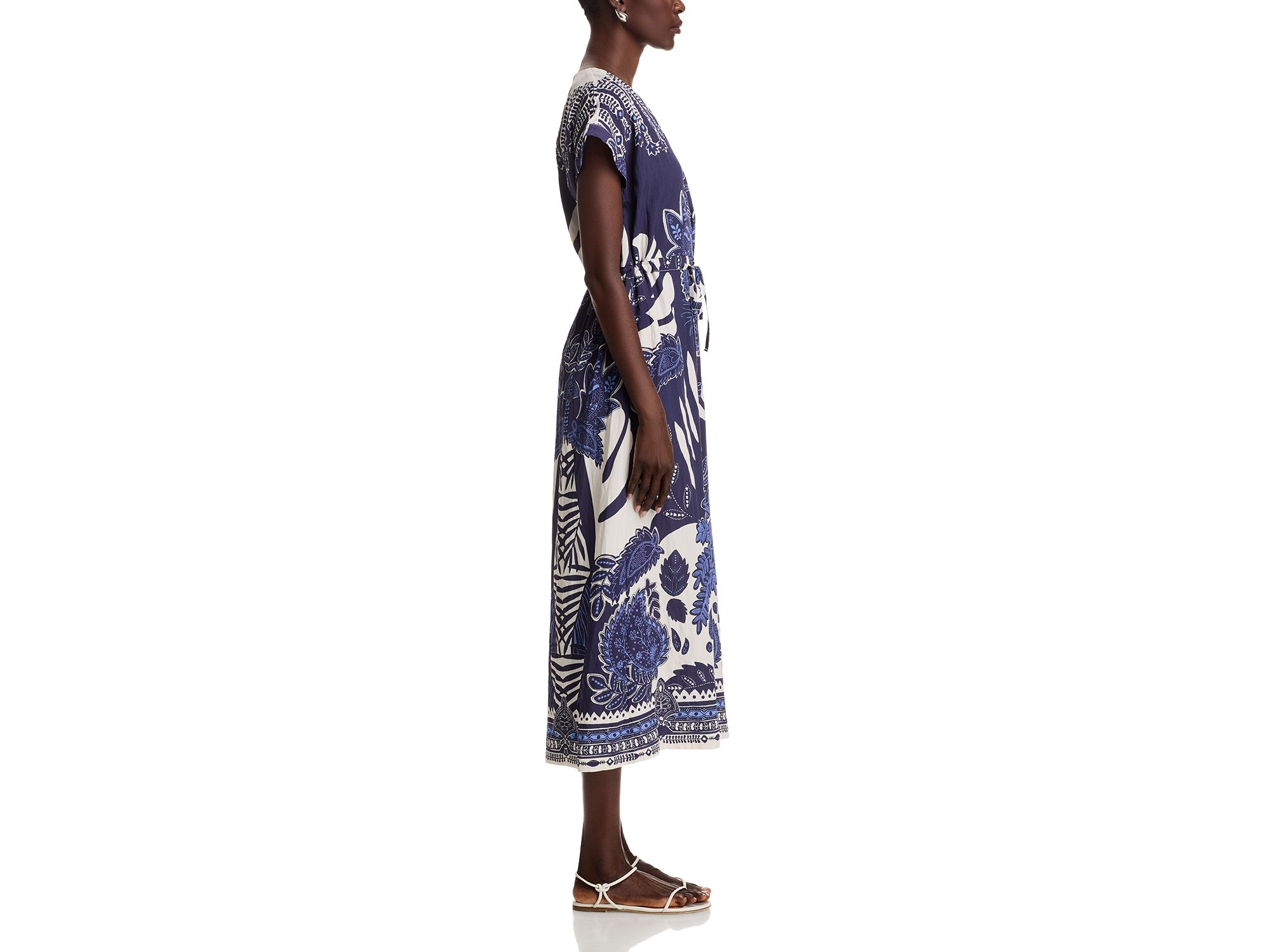 V Neck Midi Dress — Image 5