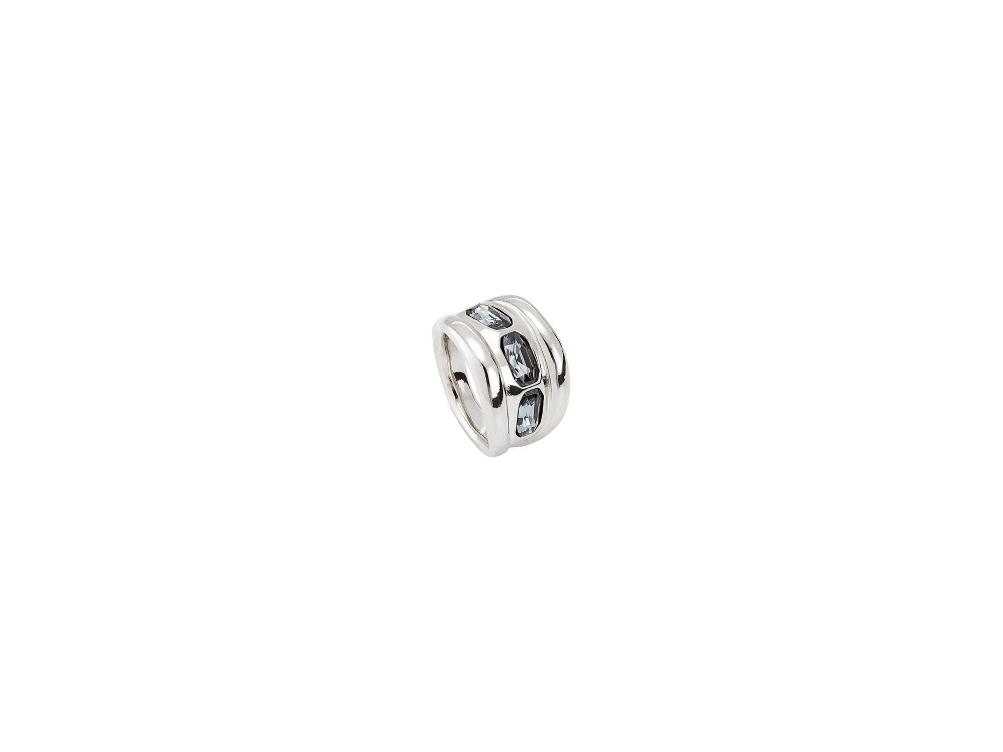 Sterling Plated with 3 Crystals Ring — Image 4