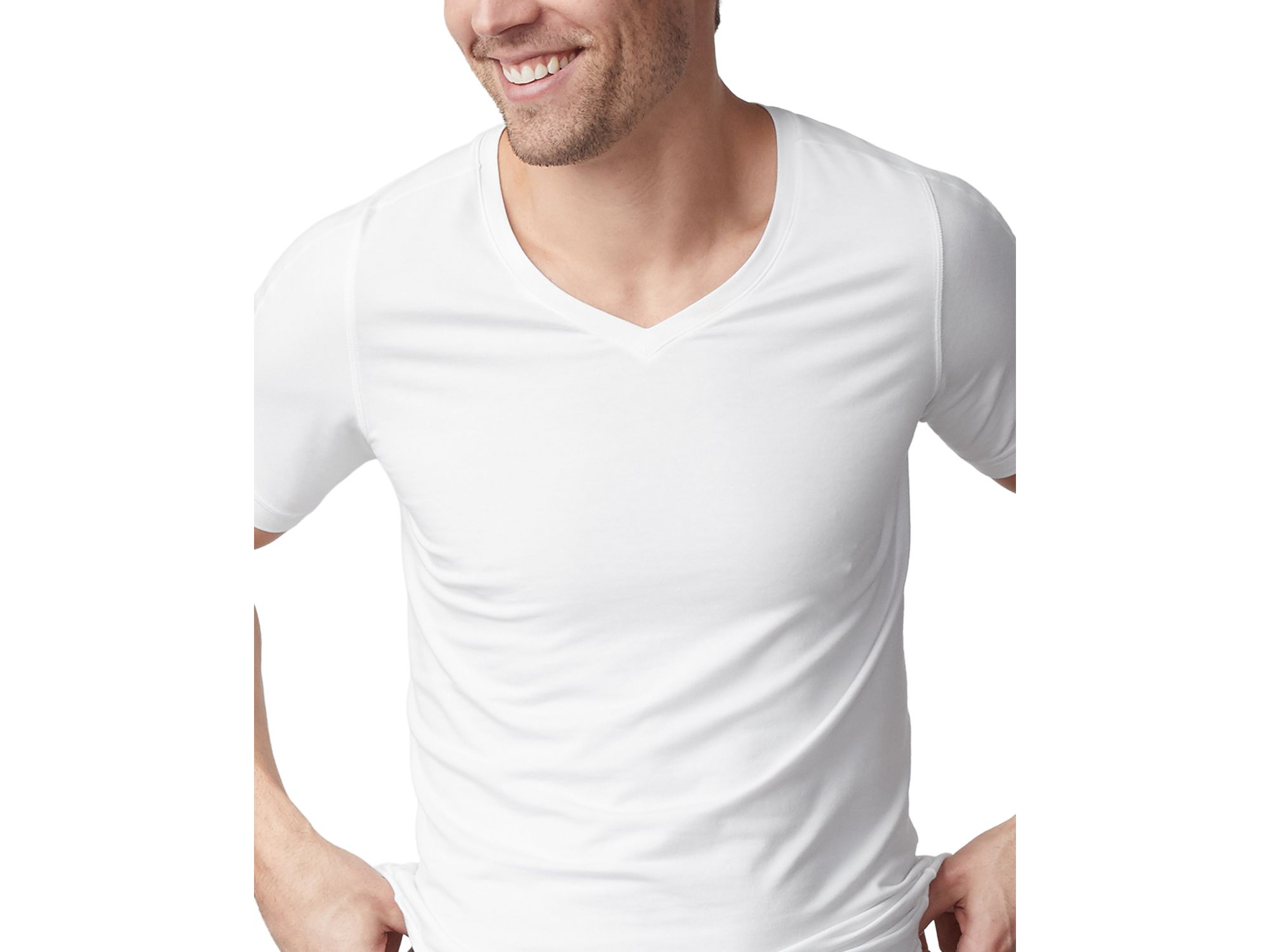 18 Hour Extra Slim Fit Jersey V Neck Undershirt — Image 3