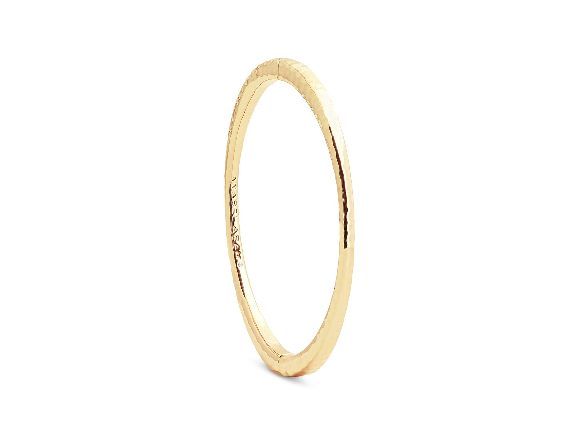 Farrier 18K Yellow Gold Plated or Sterling Thin Hinged Bracelet — Image 3