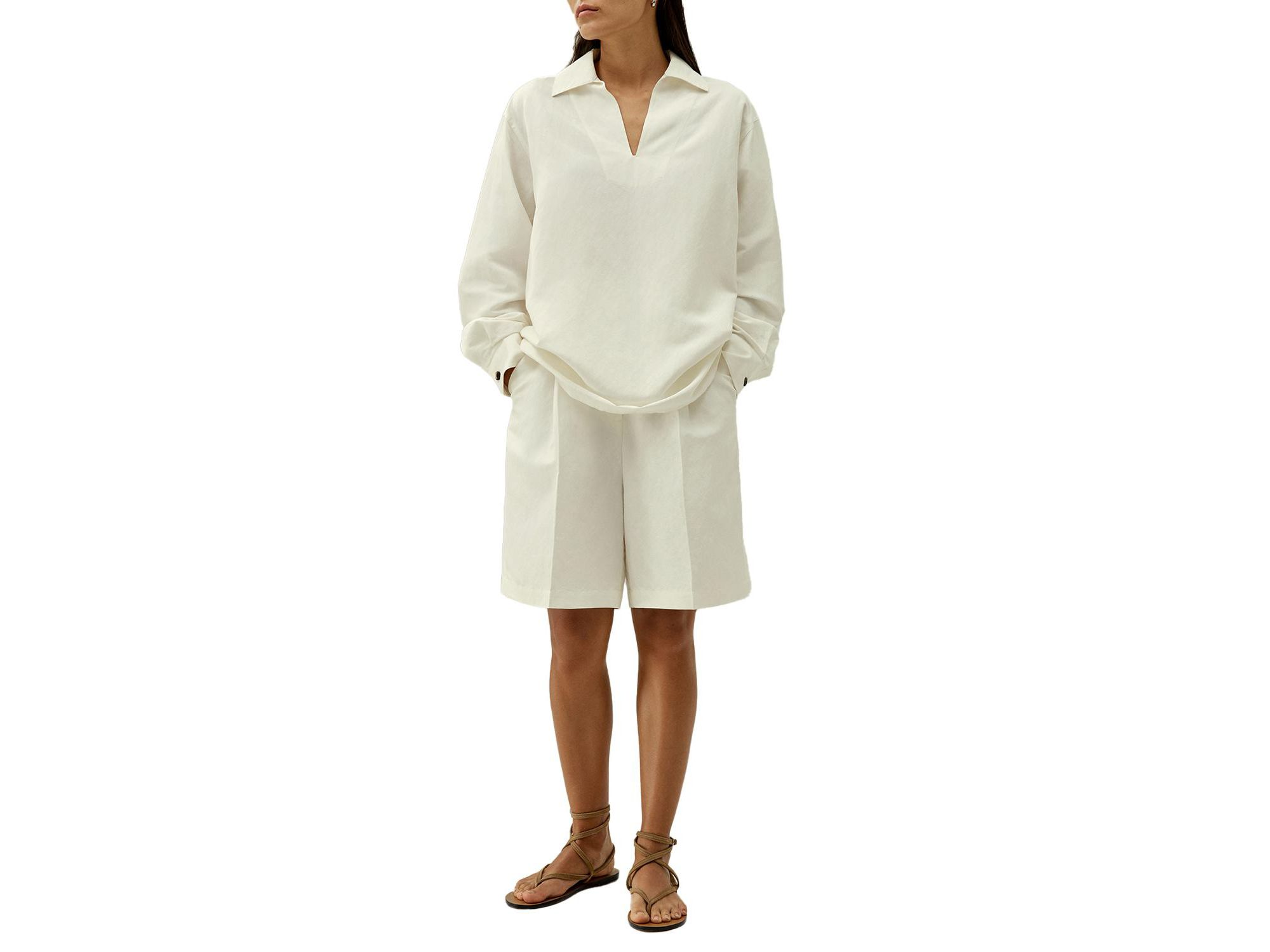 Oversized Silk-Linen Blend Shirt — Image 4
