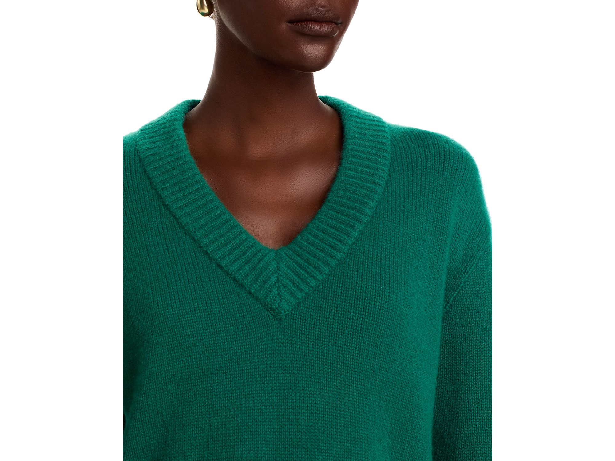 100% Cashmere New V Neck Sweater - Exclusive — Image 3
