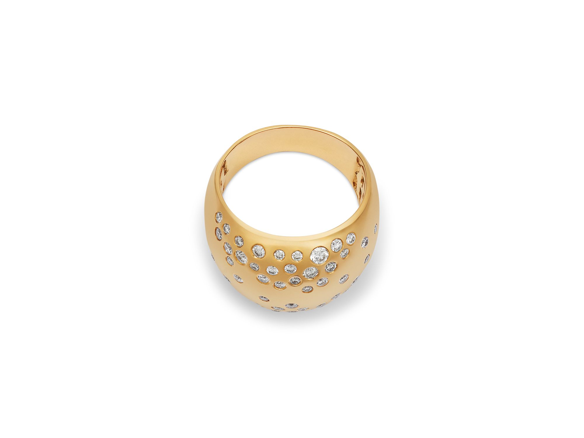 Scattered Diamond Ring in 14K Yellow Gold, 0.80 tcw — Image 3