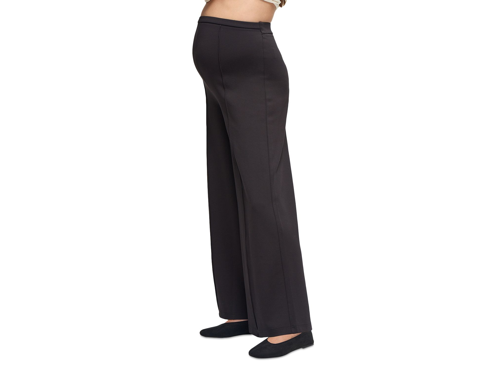 Ponté Flare Leg Maternity Pants — Image 3