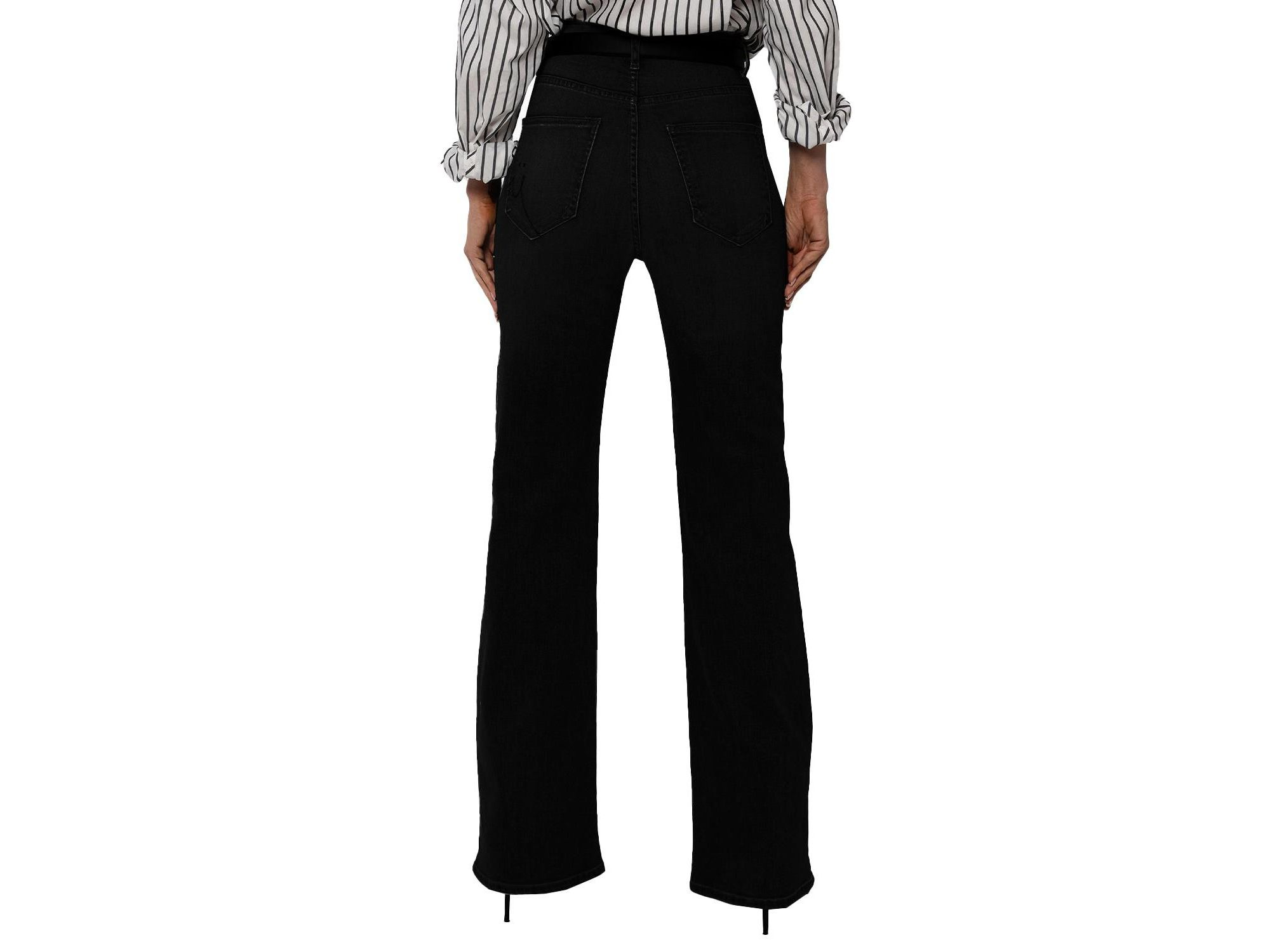 High Rise Ali Boot Cut Jeans in Pitch Black — Image 3