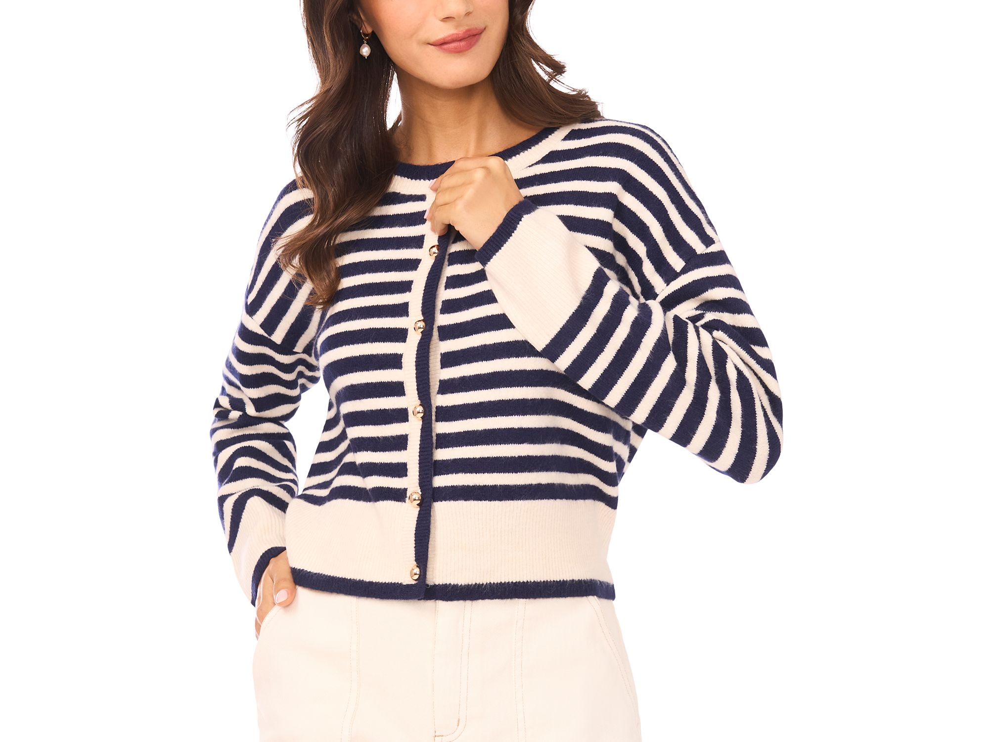 Stripe Cardigan Sweater — Image 3