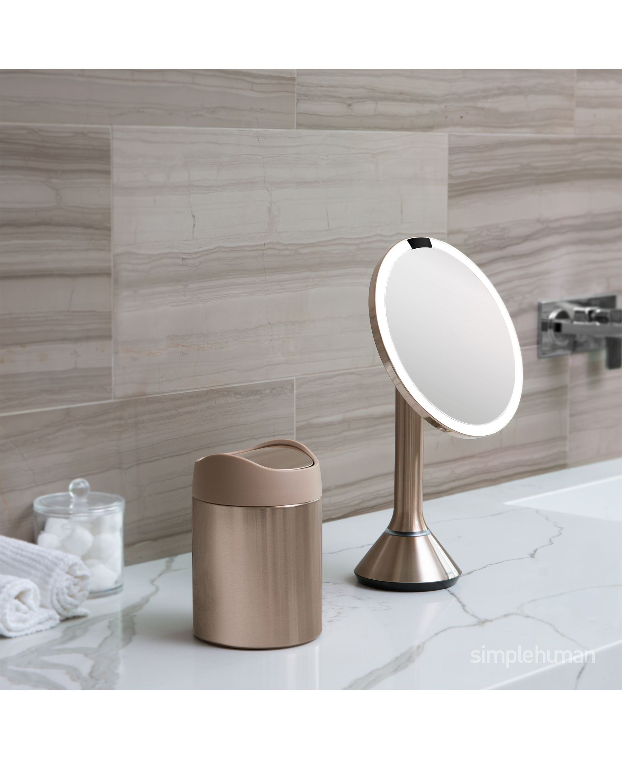 8" Sensor Makeup Mirror, 5x Magnification & Adjustable Brightness — Image 3