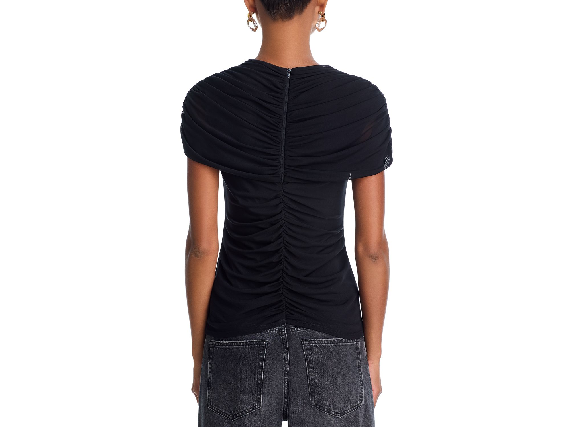 Beth Ruched Mesh Top — Image 3