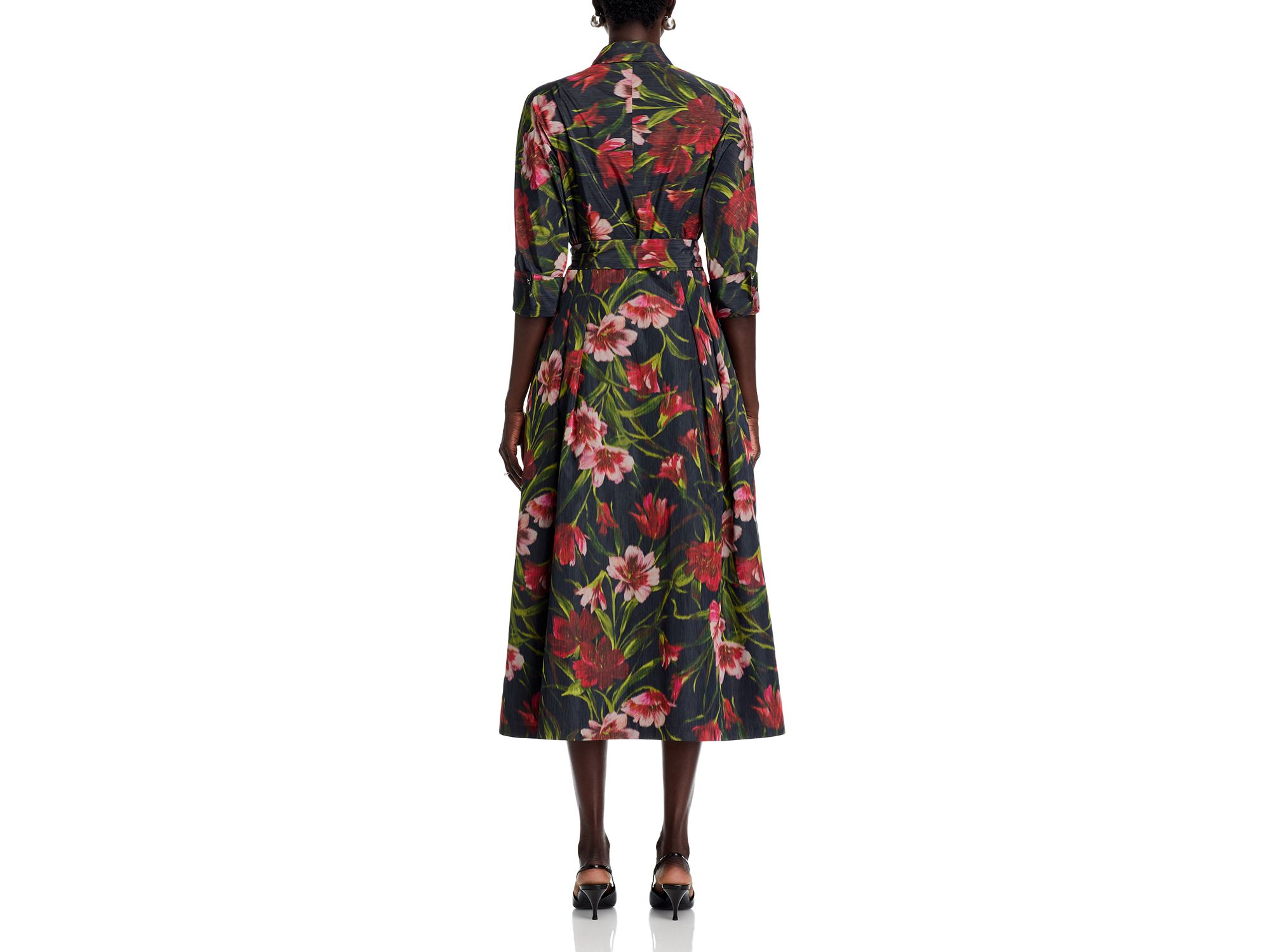 Floral Faille Shirt Dress — Image 4