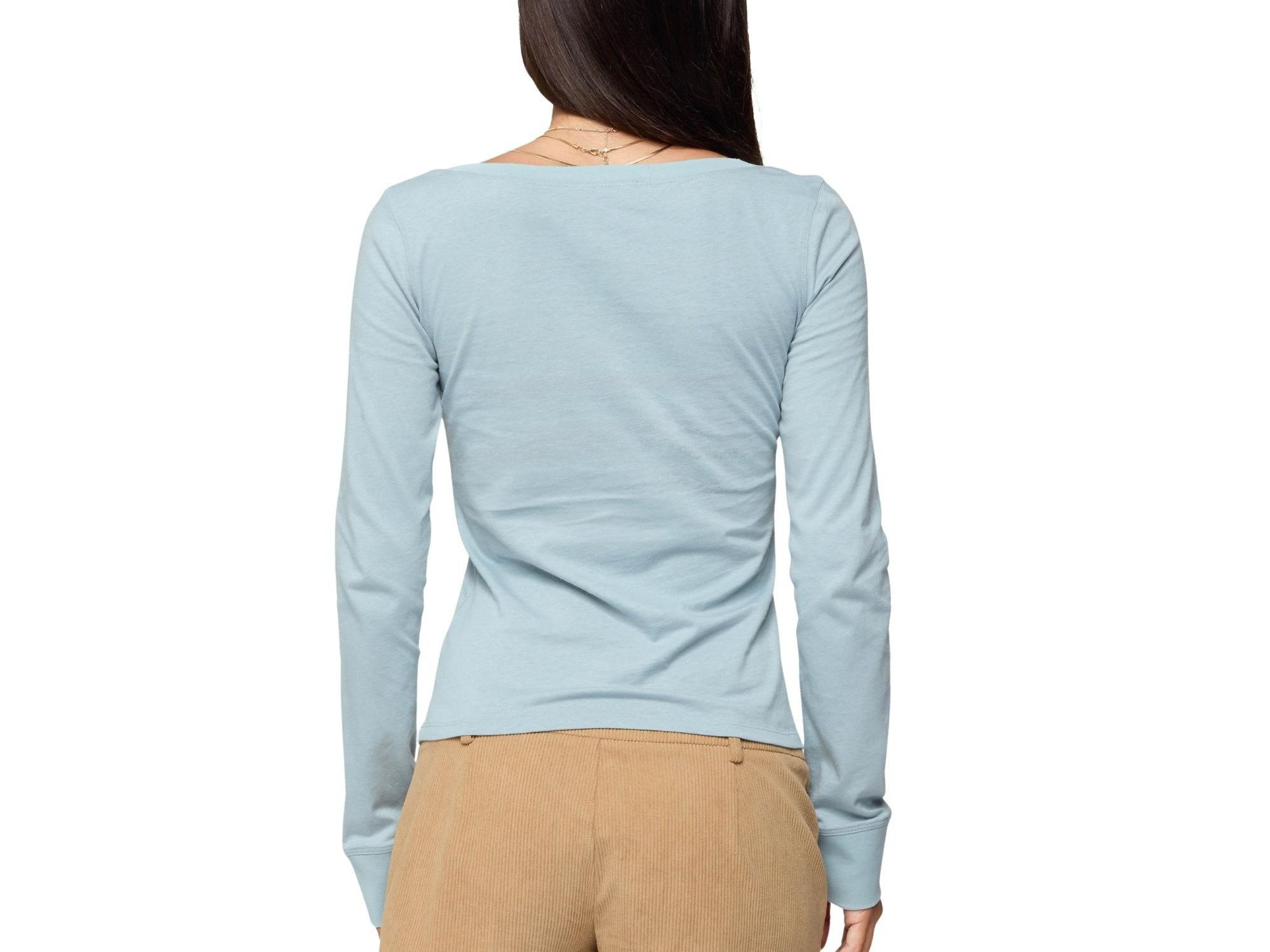 Steffey Scoop Neck Henley Top — Image 3